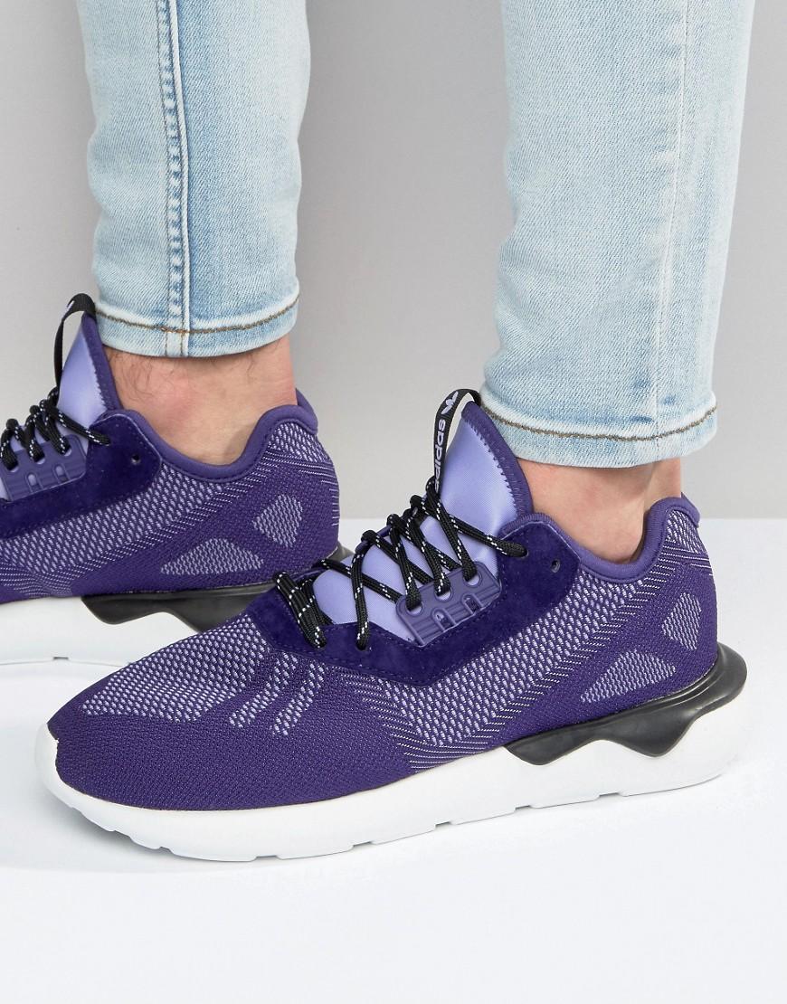 Corredor Lyst adidas Originals tubular tejido formadores en morado para hombres Corredor Lyst adidas Originals tubular tejido formadores en morado para hombres