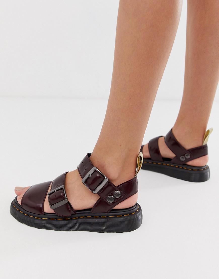 Sandalias rojas en tejido vegano Gryphon Dr. Martens de Cuero | Lyst