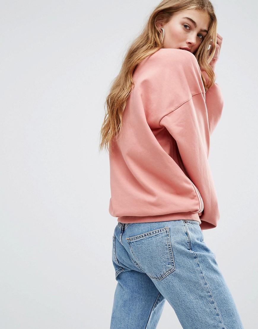 dusty pink adidas sweatshirt
