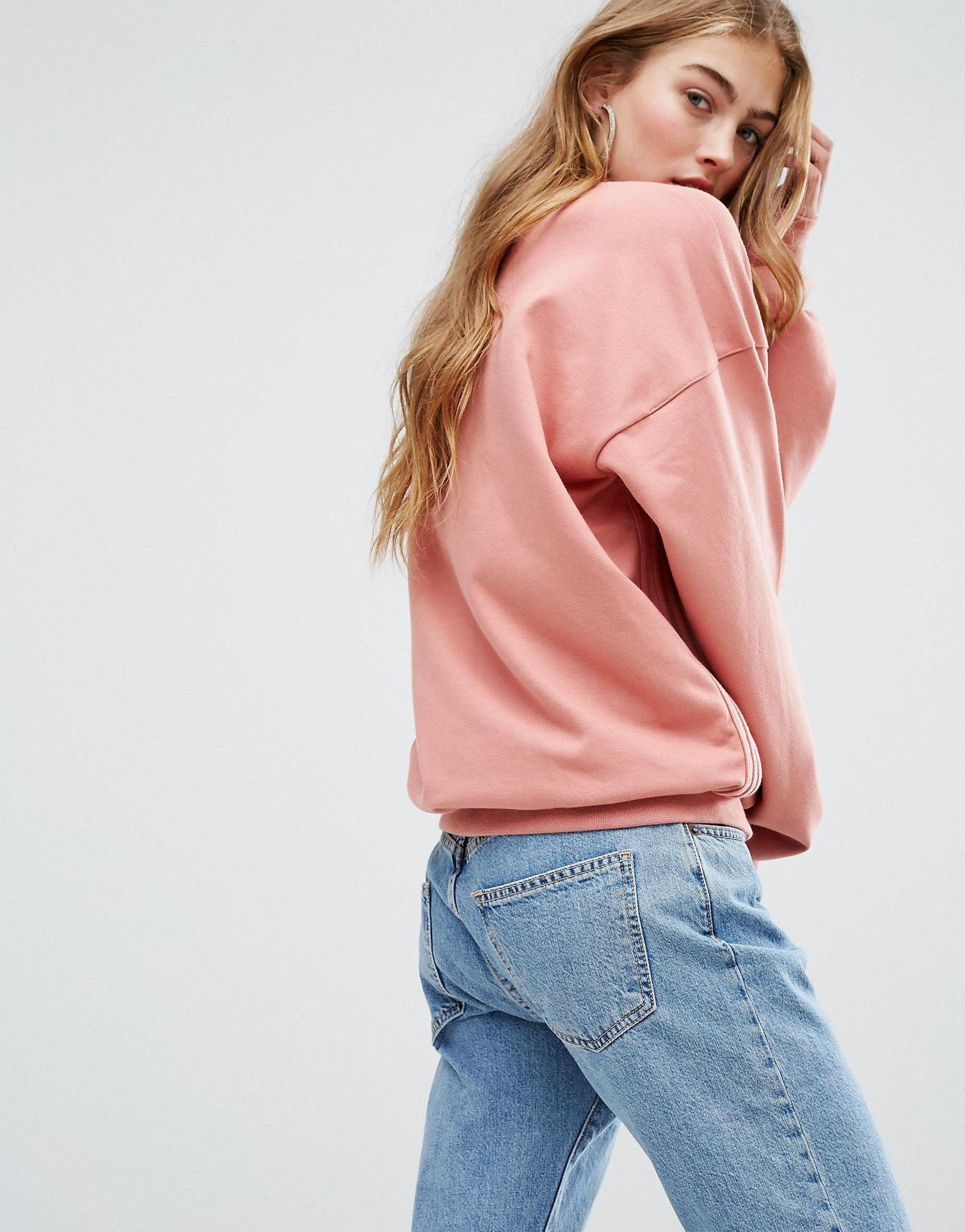 adidas oversized sweatshirt pink