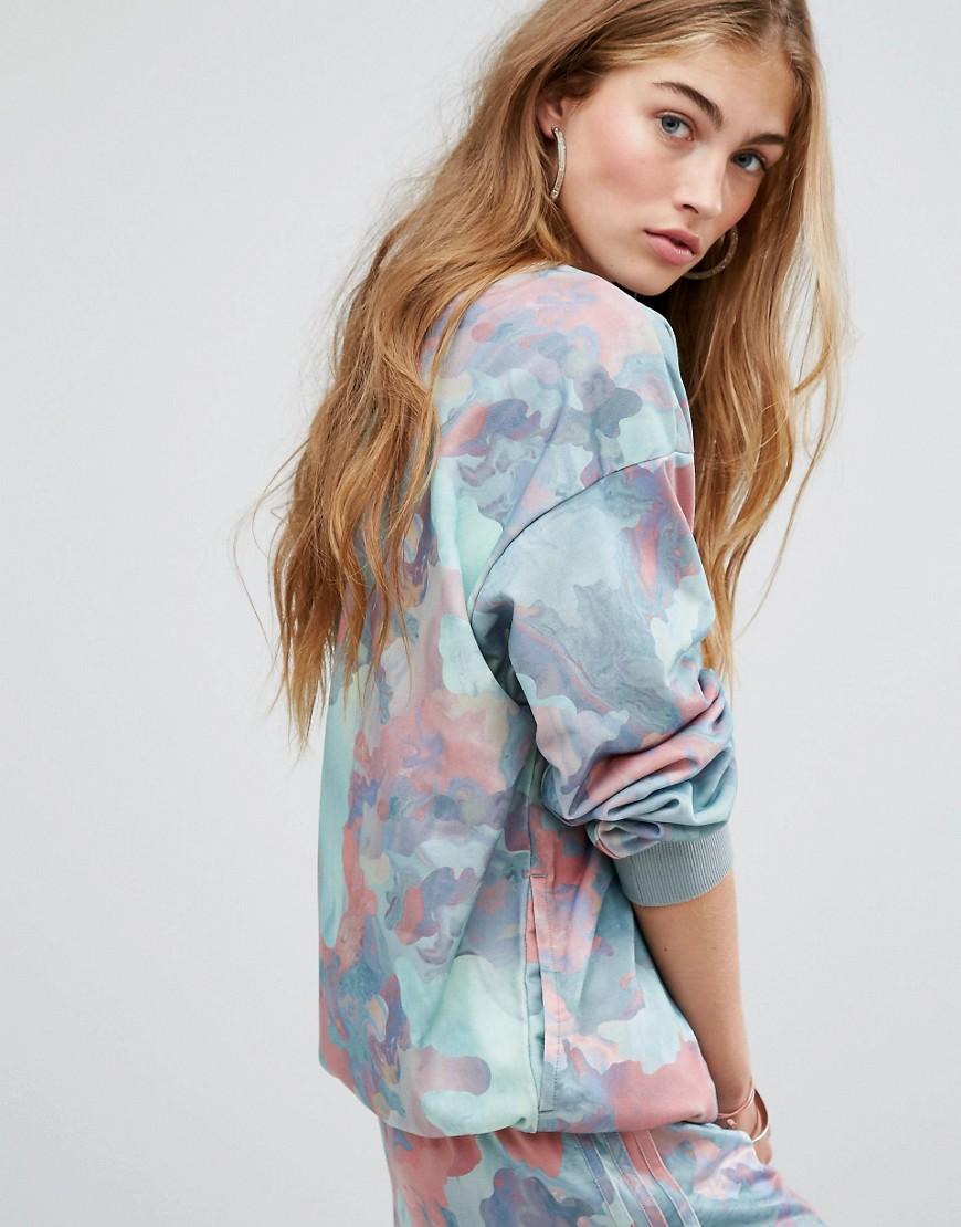 adidas pastel camo crew sweatshirt