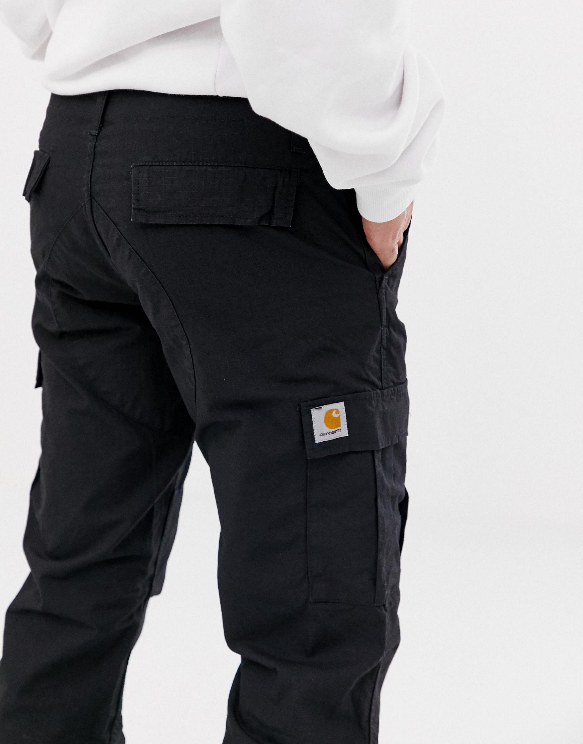Carhartt WIP Denim Aviation Cargo Trouser in Black for Men | Lyst