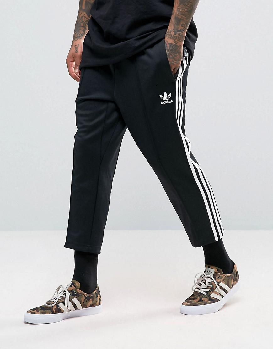 adidas Originals Sst Cropped Joggers In Black Bk3632 for Men |