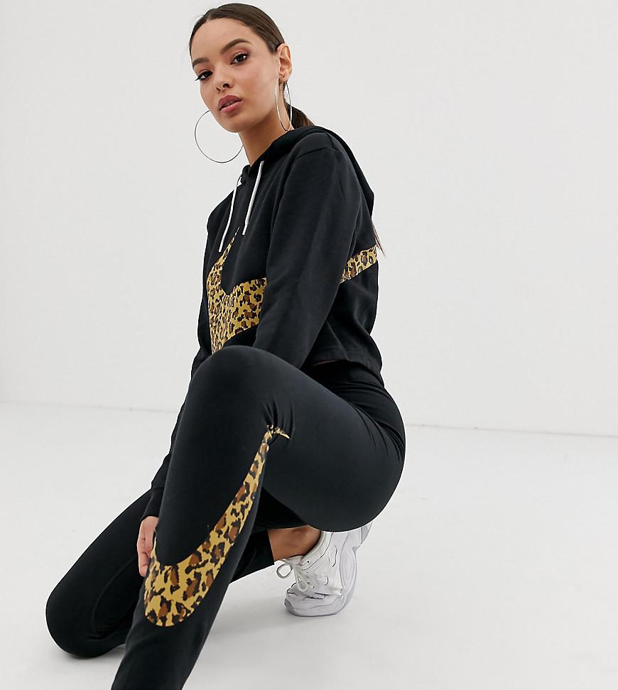 nike leopard tick jumper