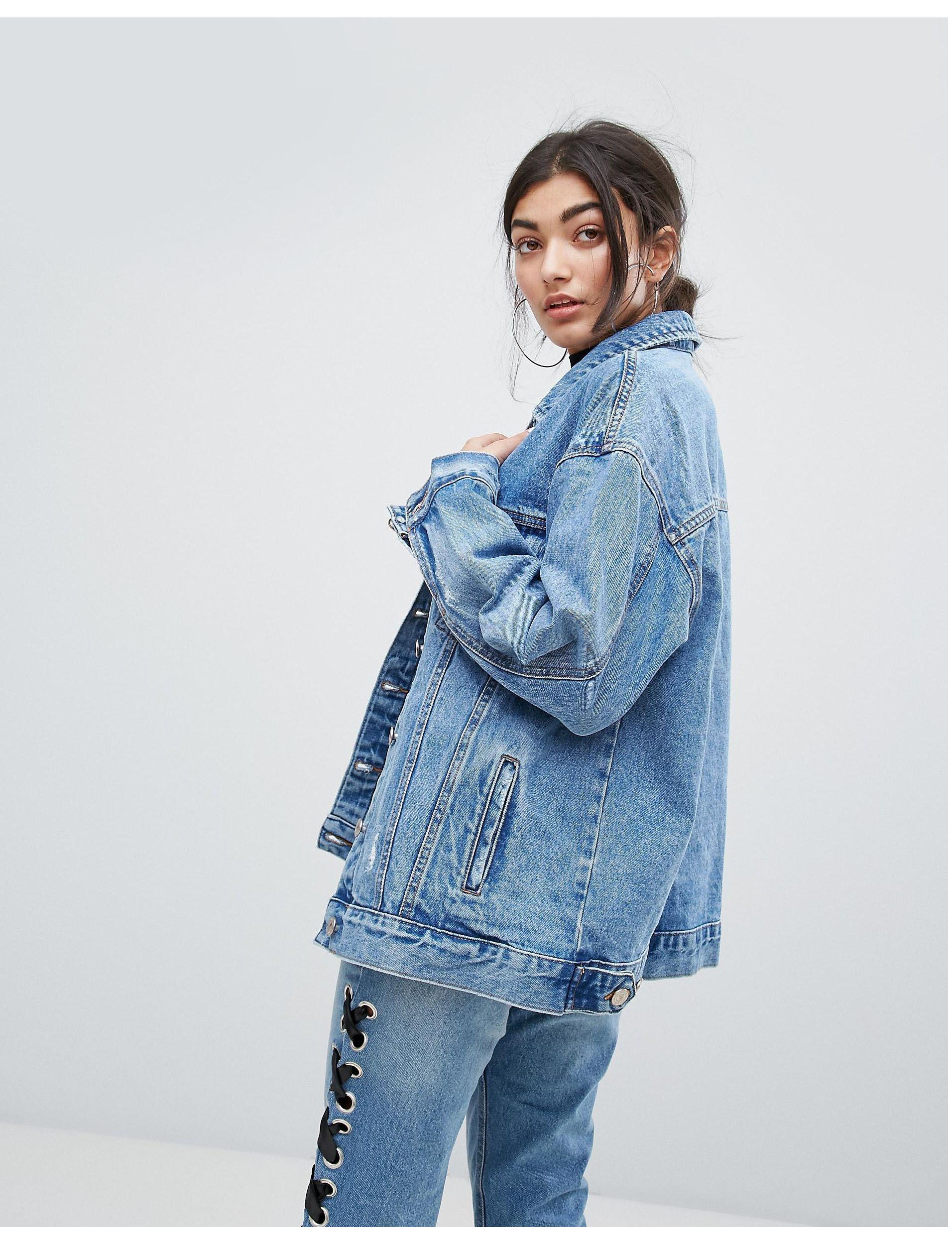 Bershka Oversized Distressed Denim 