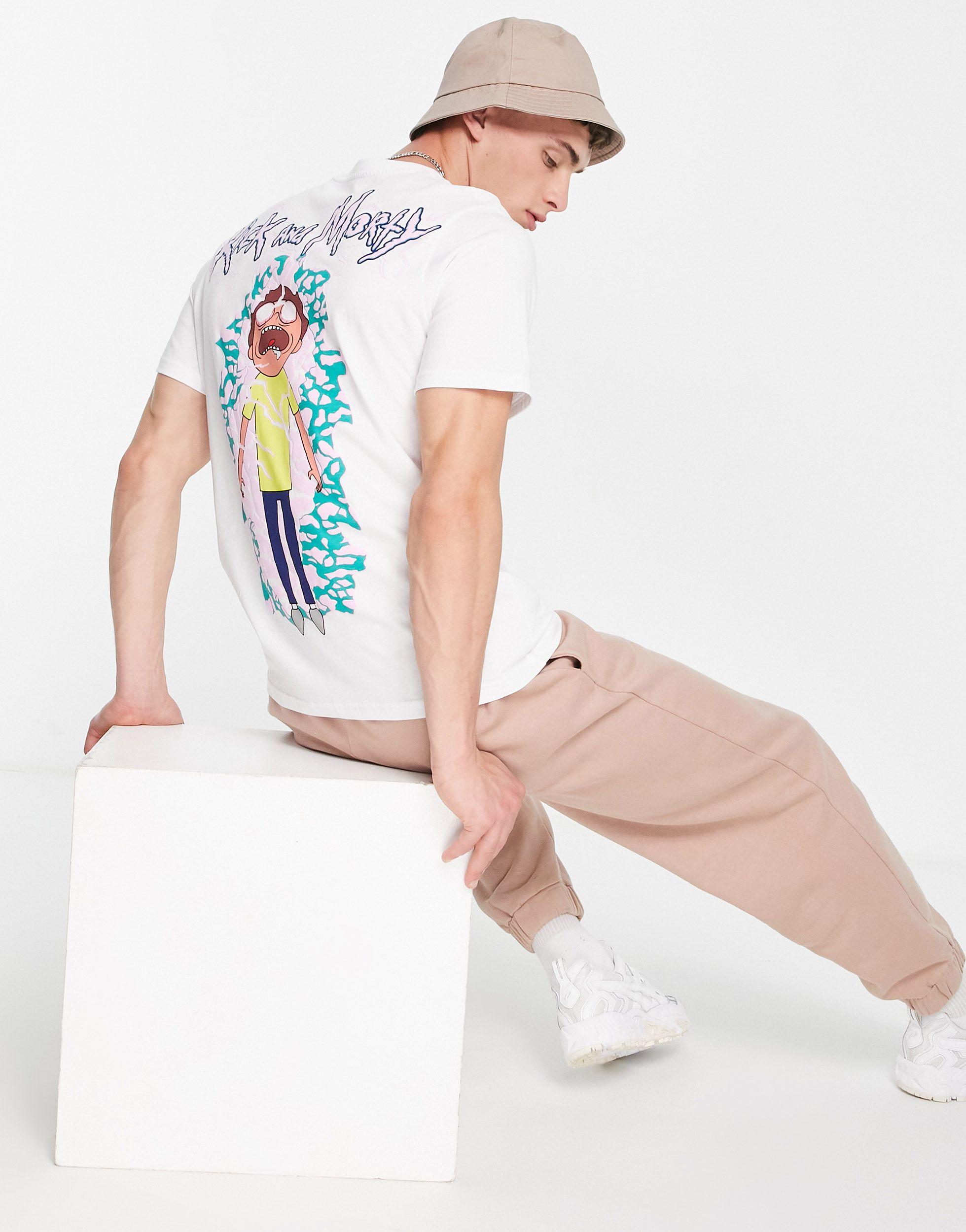 Pull&Bear T-shirt With Rick & Morty Back Print in White for Men | Lyst  Australia