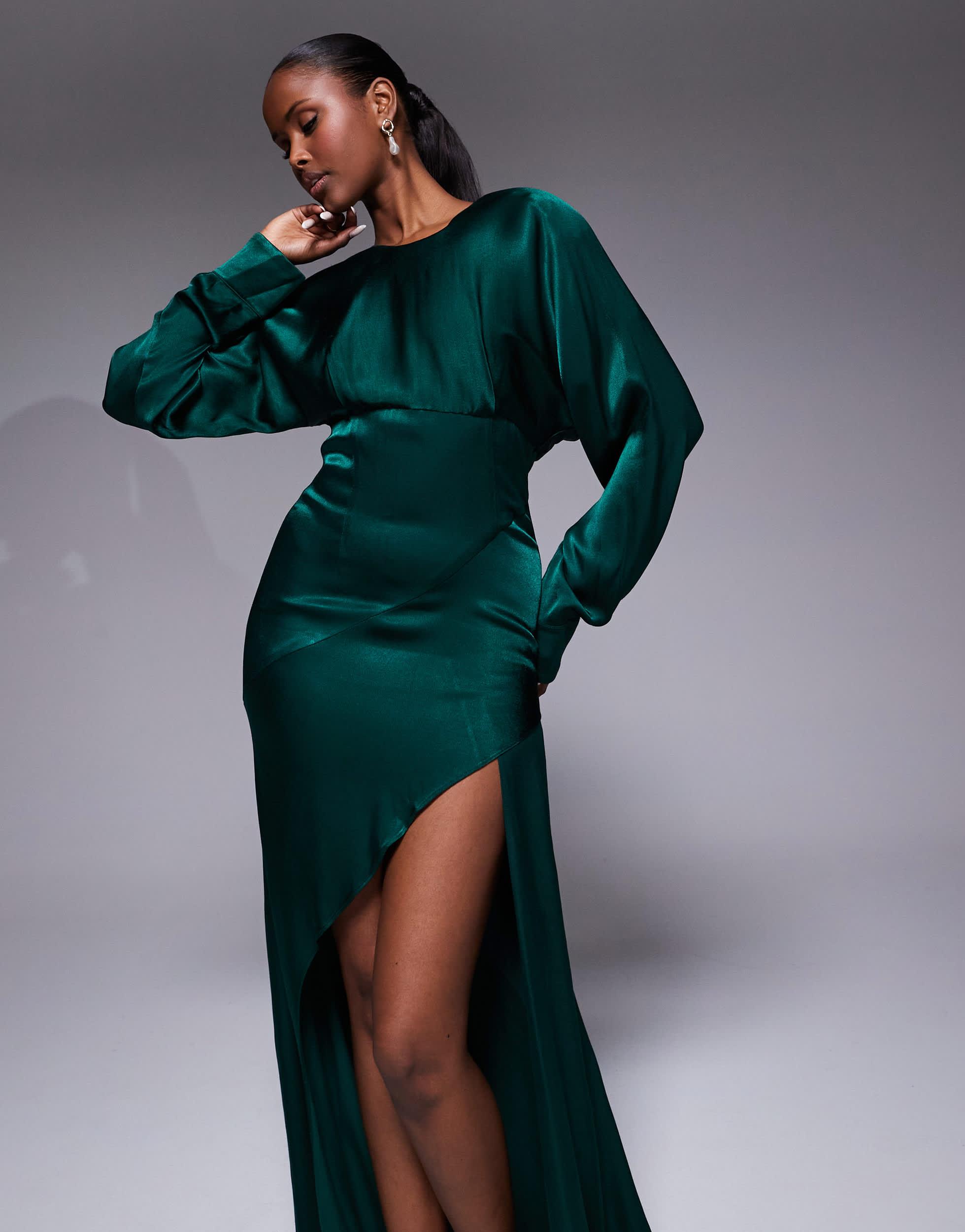 strapless asymmetrical mini dress Kevan Jon Nula Bardot Asymmetric Dress, Blue main image 1