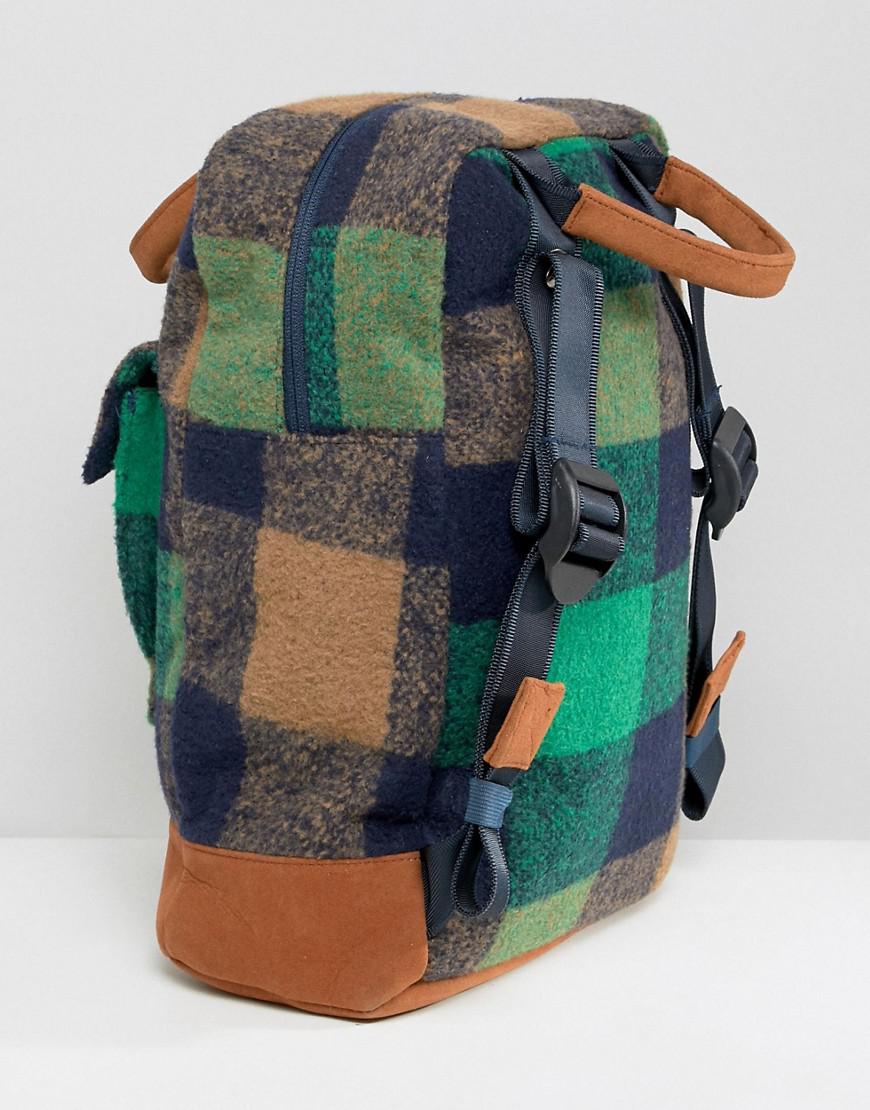 Mi-Pac Tote Backpack In Felt Check in Green for Men - Lyst