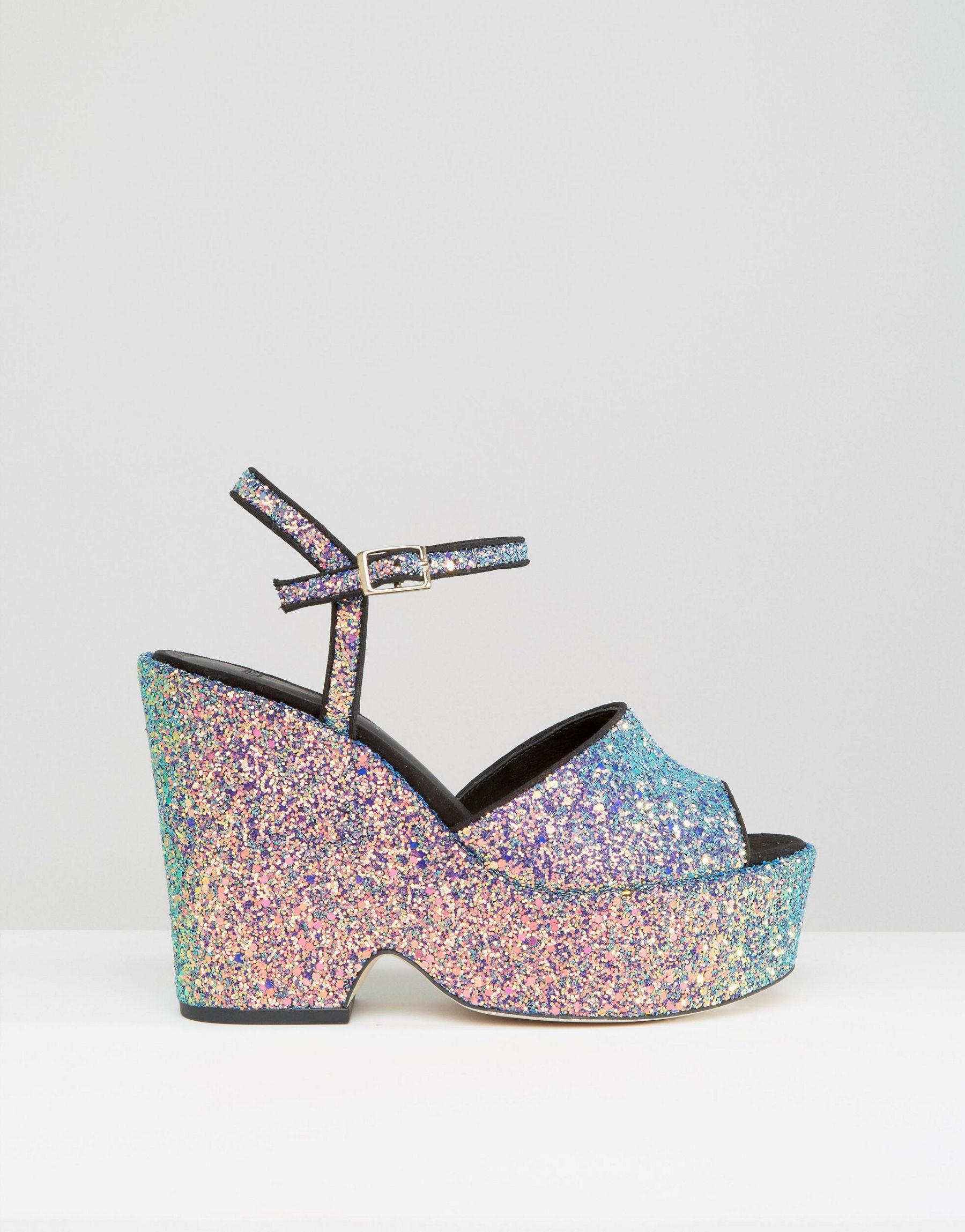 wide fit sparkly wedges