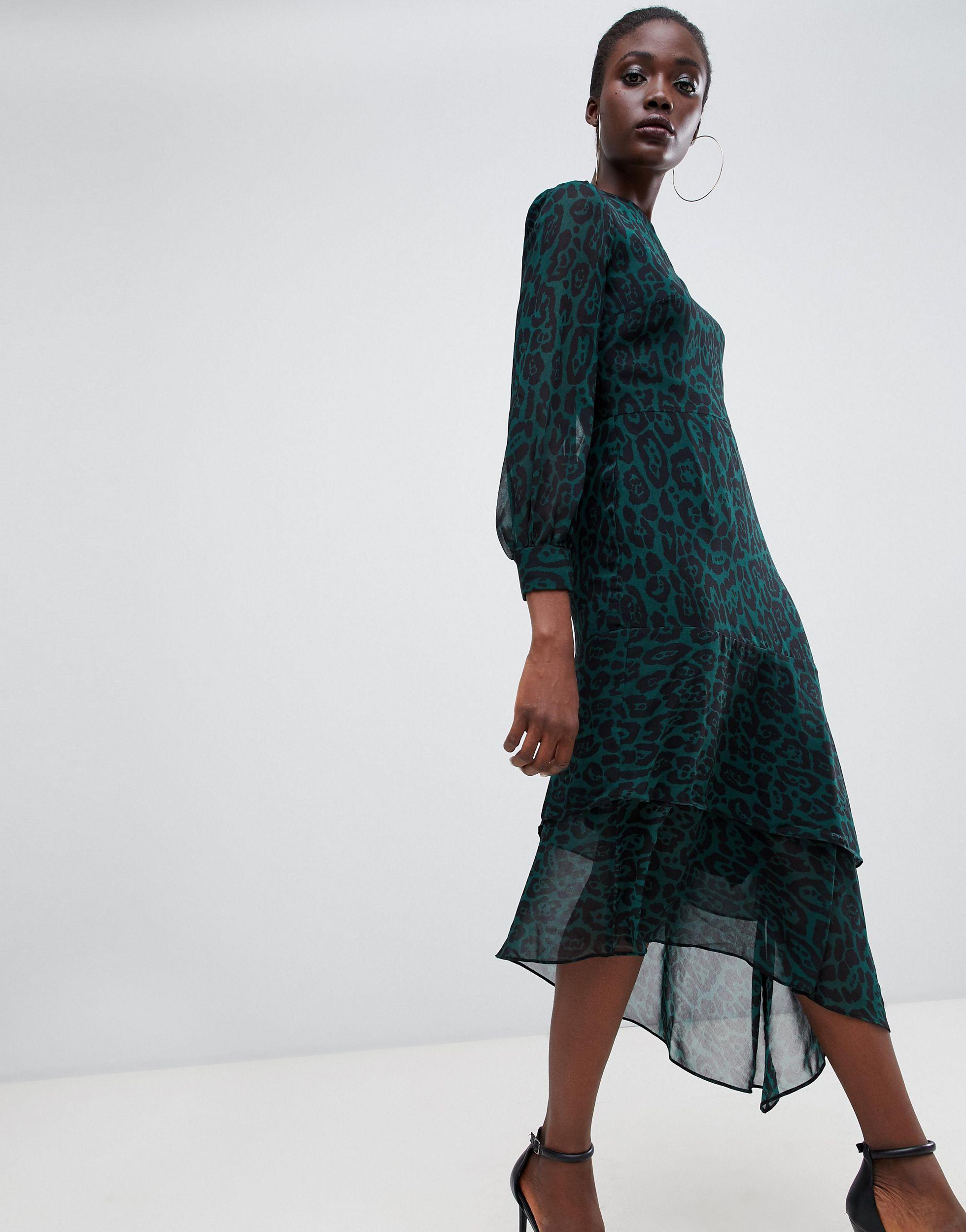 leopard print warehouse dress