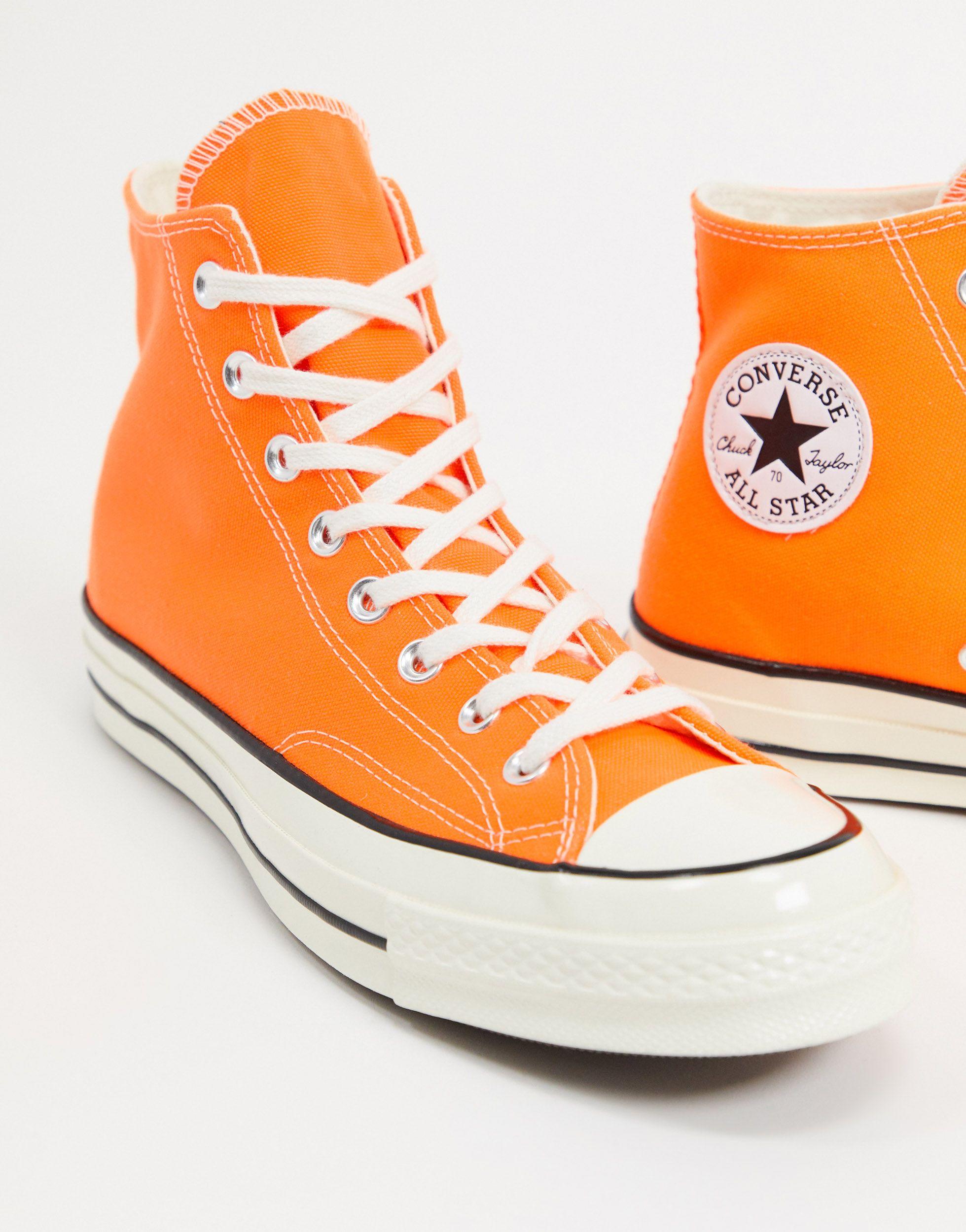 Converse Chuck 70 Hi Sneakers in Orange | Lyst