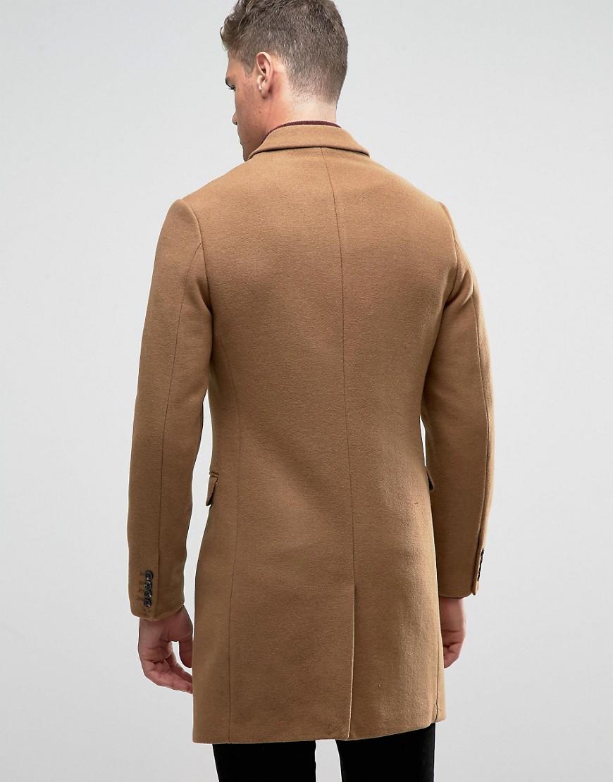 tan wool topcoat