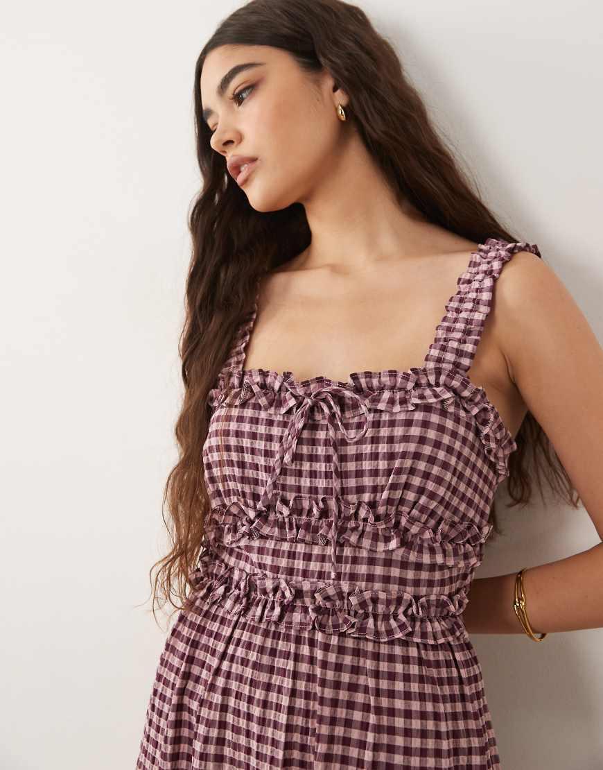 new look dress pink New Look Asymmetric Ruffle Trim Midi Dress - Pink