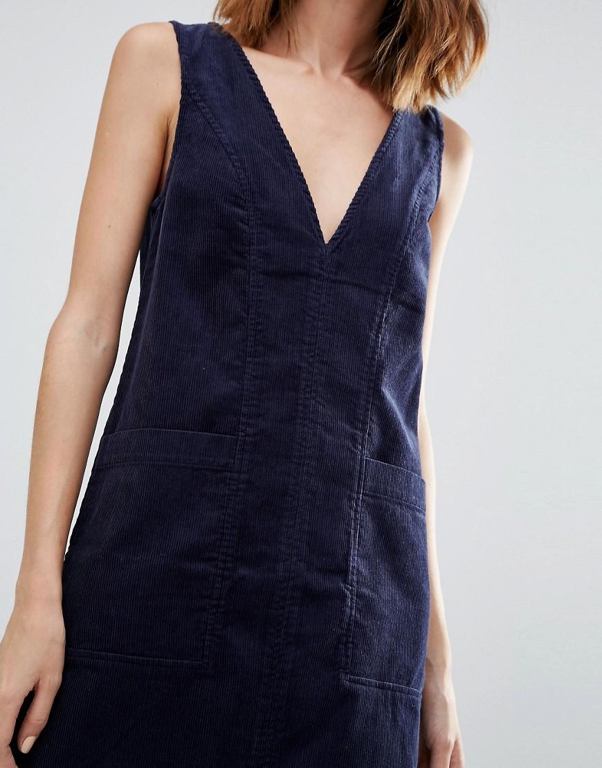 warehouse navy cord dress