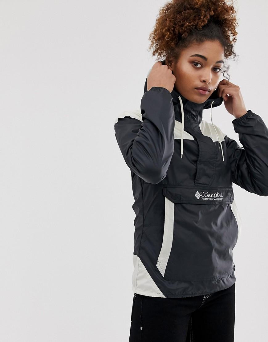 Columbia challenger windbreaker black hot sale