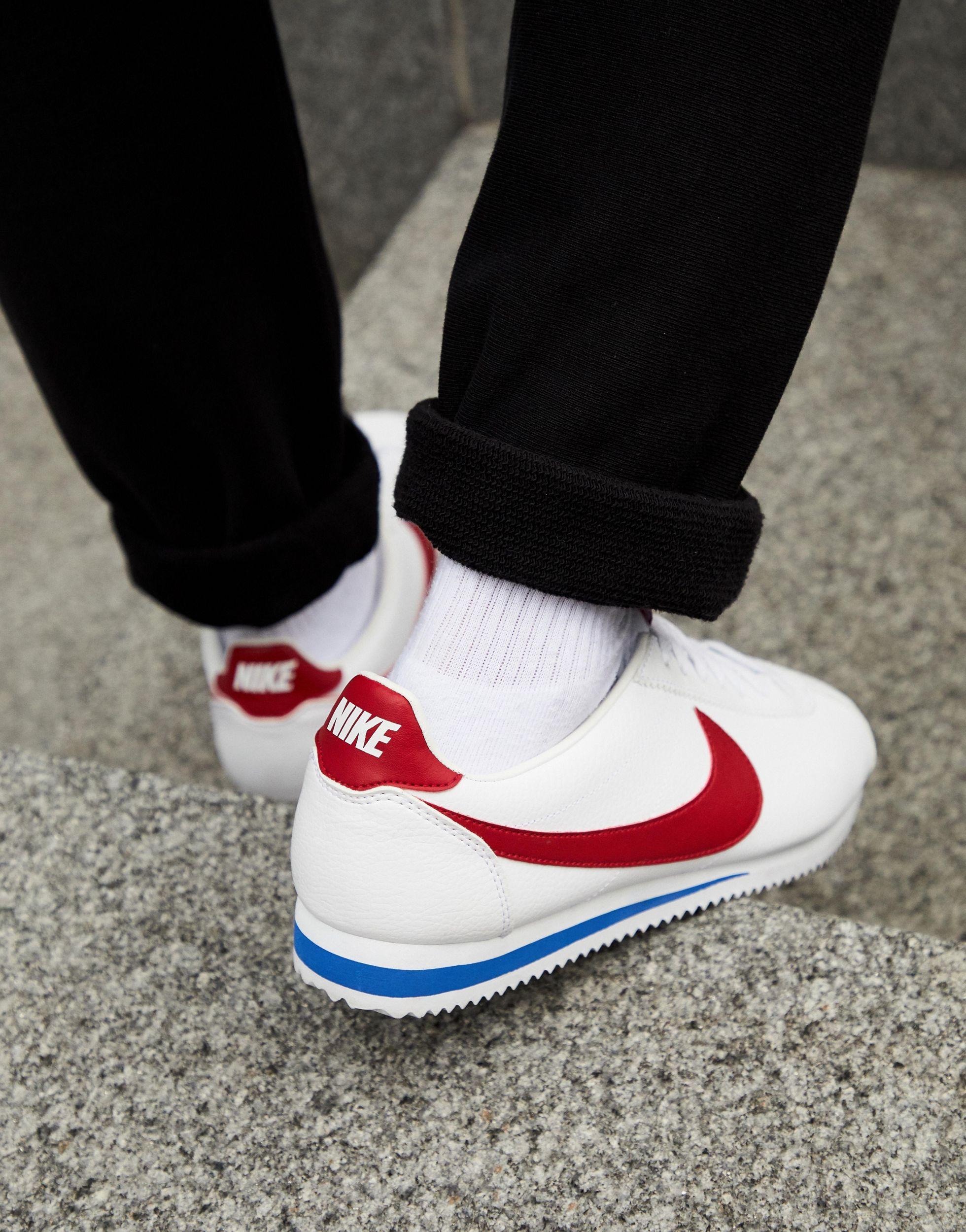 mens white leather nike cortez