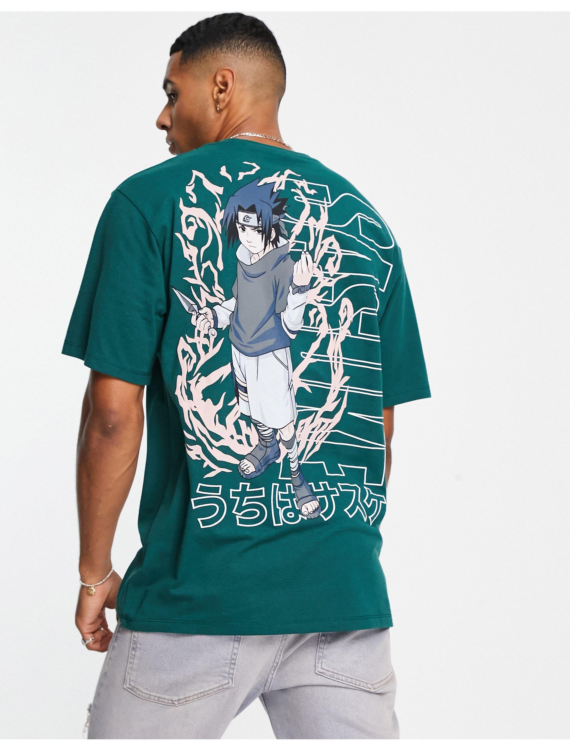 Pull&Bear Naruto Sasuke T-shirt in Blue for Men | Lyst