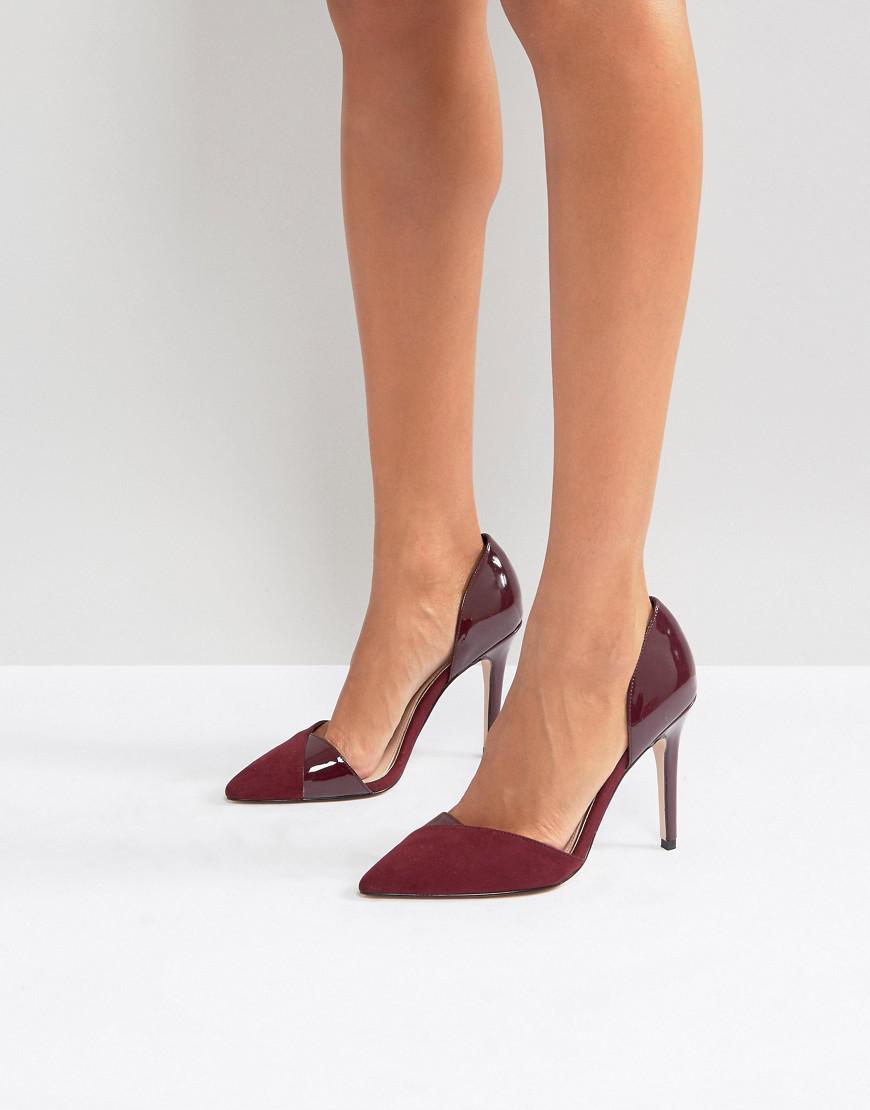 Miss Kg Two Part Point High Heels in Red - Lyst