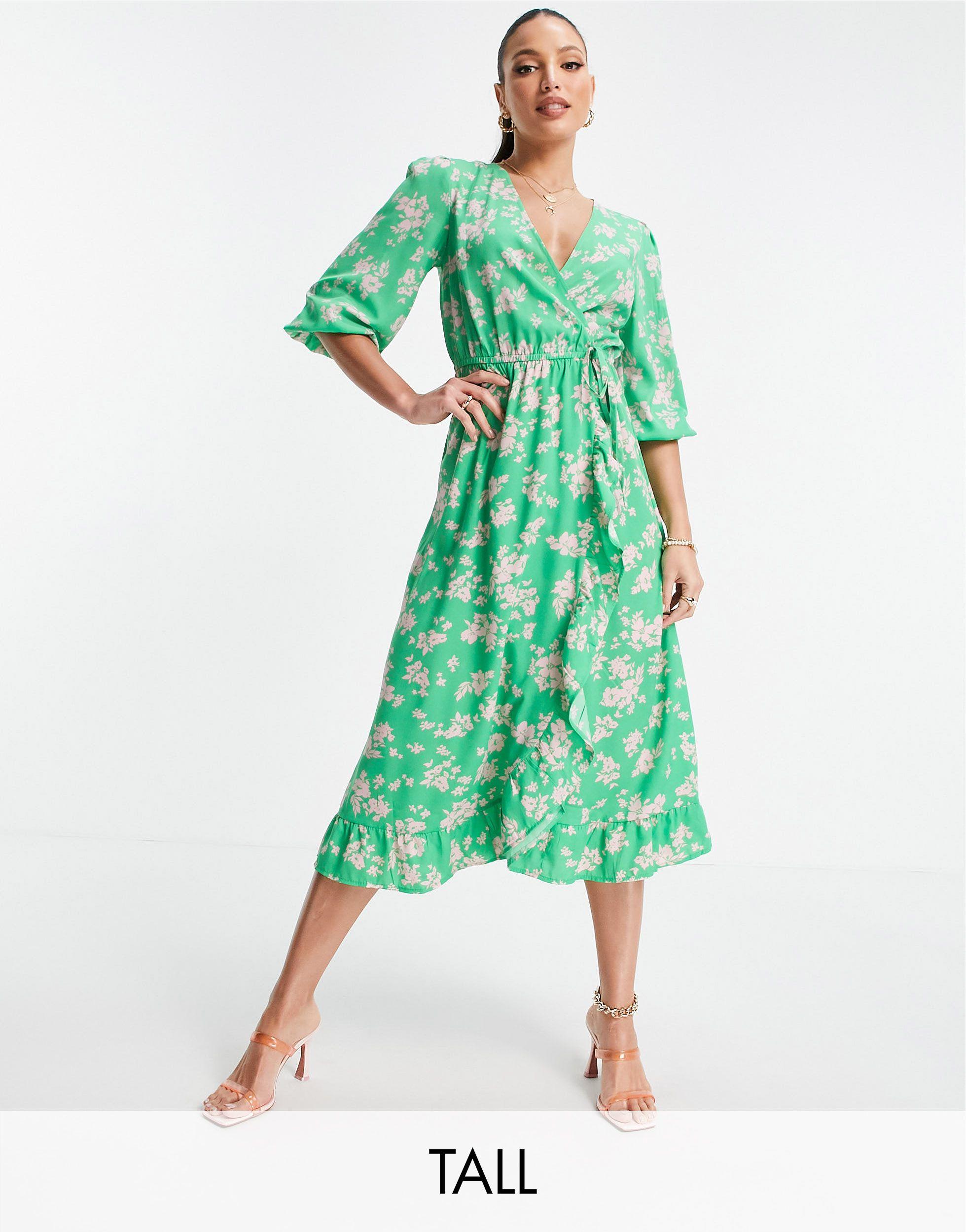 floaty wrap midi dress