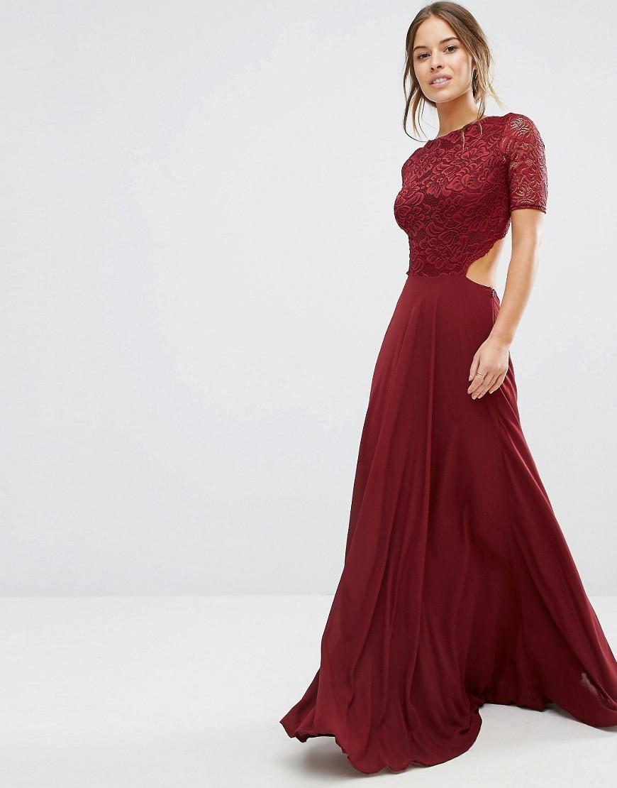 John Zack Petite Lace Bodice Maxi Dress With Cut Out Detail - The ... John Zack Petite Lace Bodice Maxi Dress With Cut Out Detail - The ...