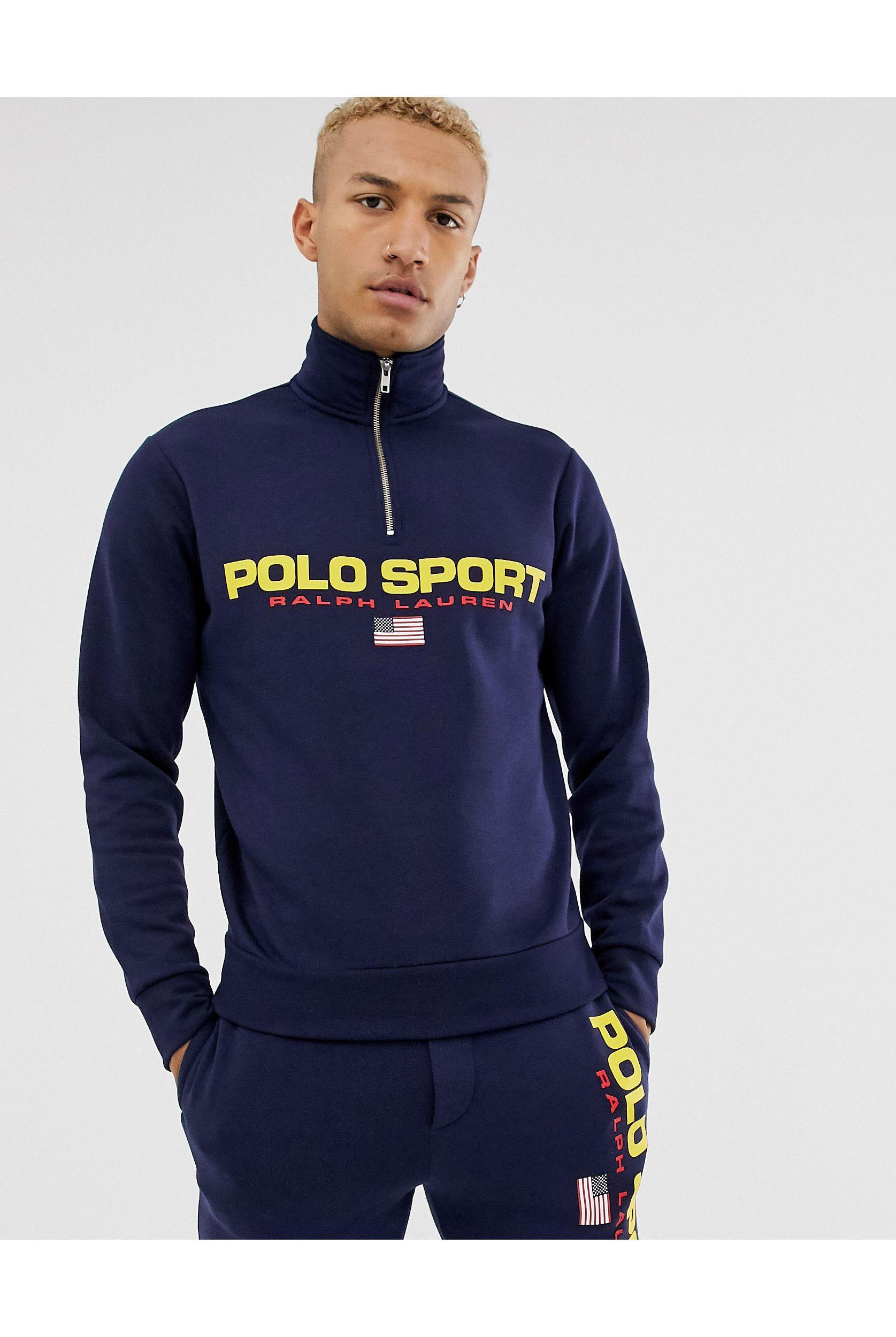 Mens Clothing Activewear gym and workout clothes Sweatshirts for Men Polo Ralph Lauren Polo Sport Fleece Sweatshirt in Dark Cobalt Blue 