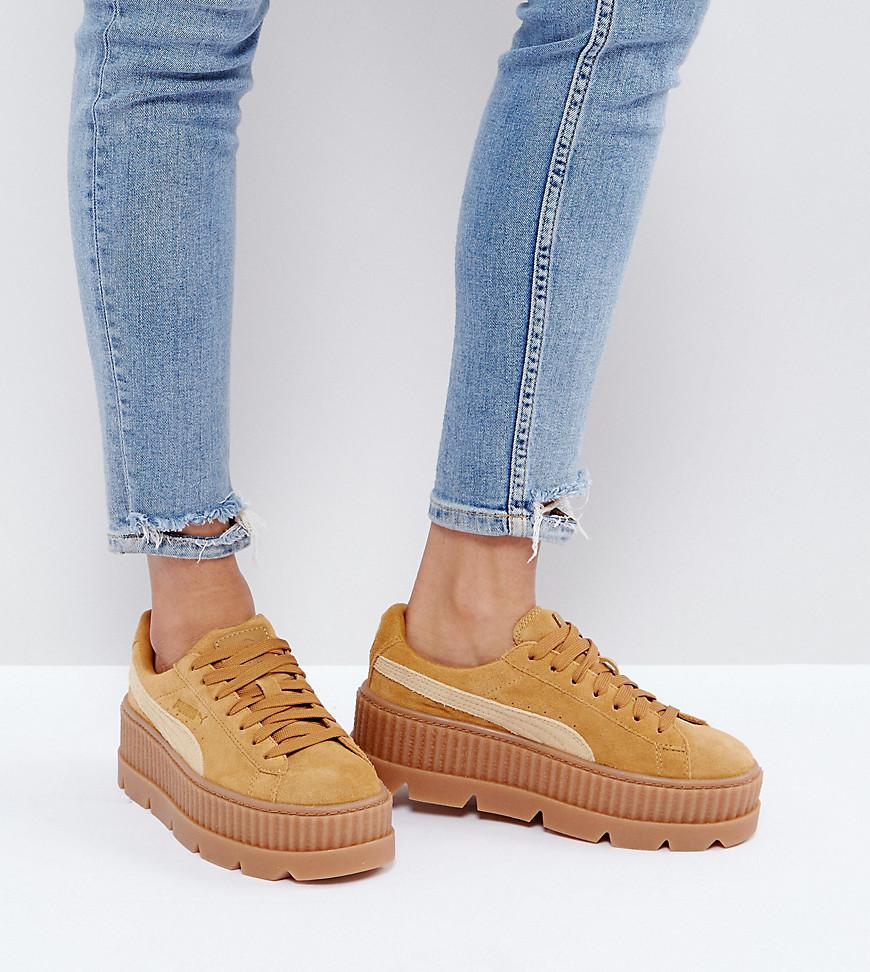 PUMA X Fenty Suede Creepers In Sand in 