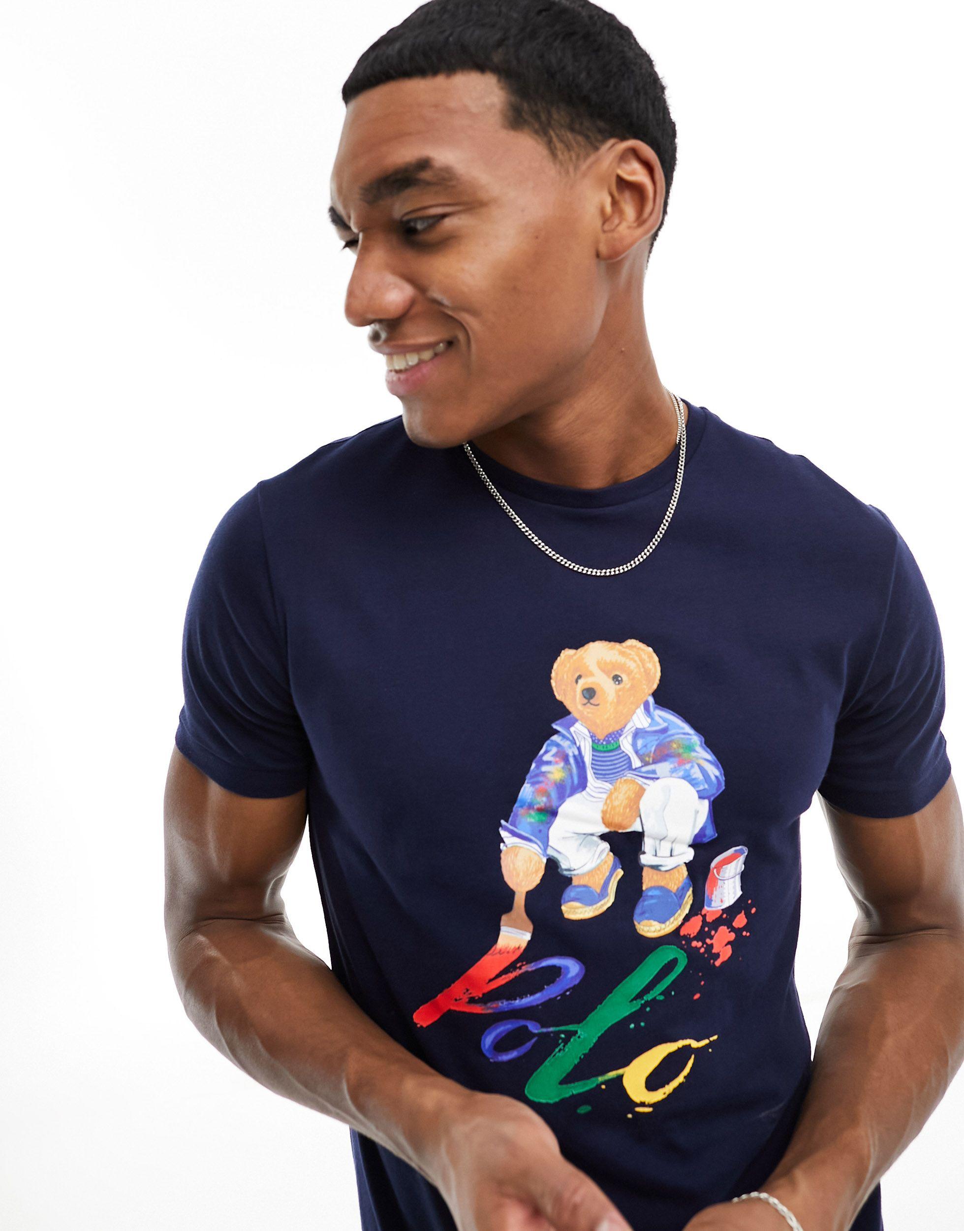 Polo Ralph Lauren Ski Bear Print T shirt in Blue for Men Lyst