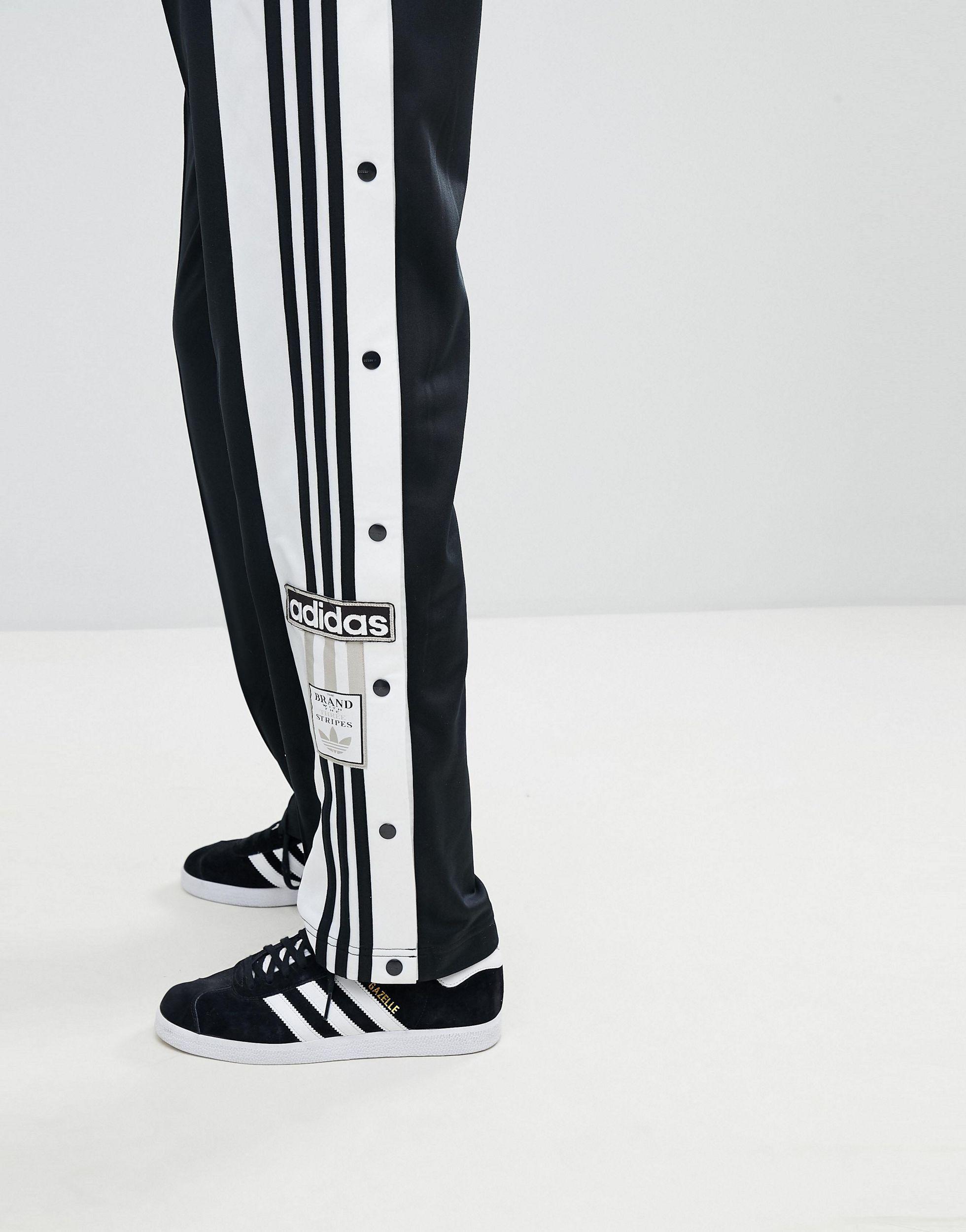Adidas Originals Originals Adicolor Popper Pants In Black Lyst