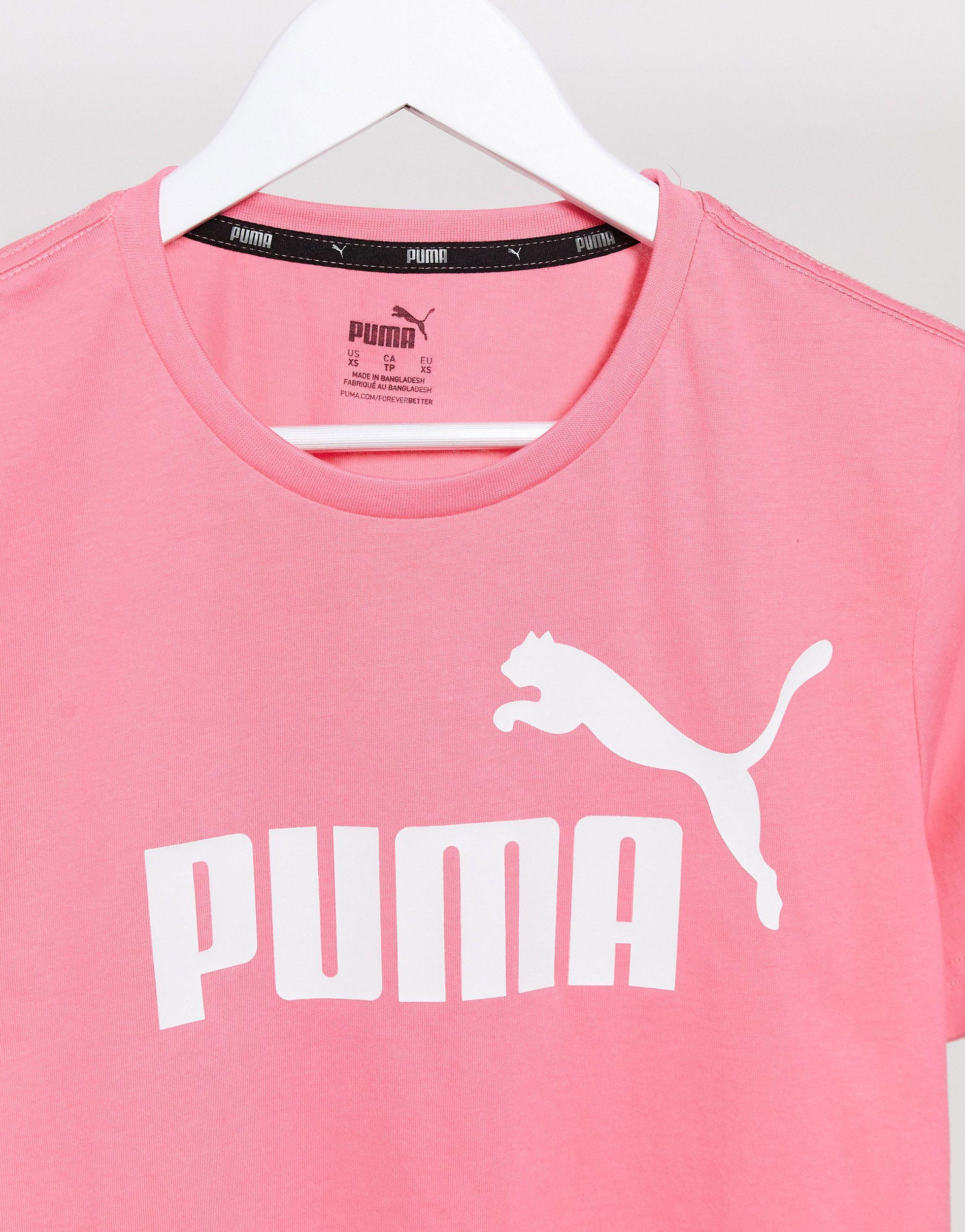 PUMA Chest Logo Tshirt in Pink for Men Lyst