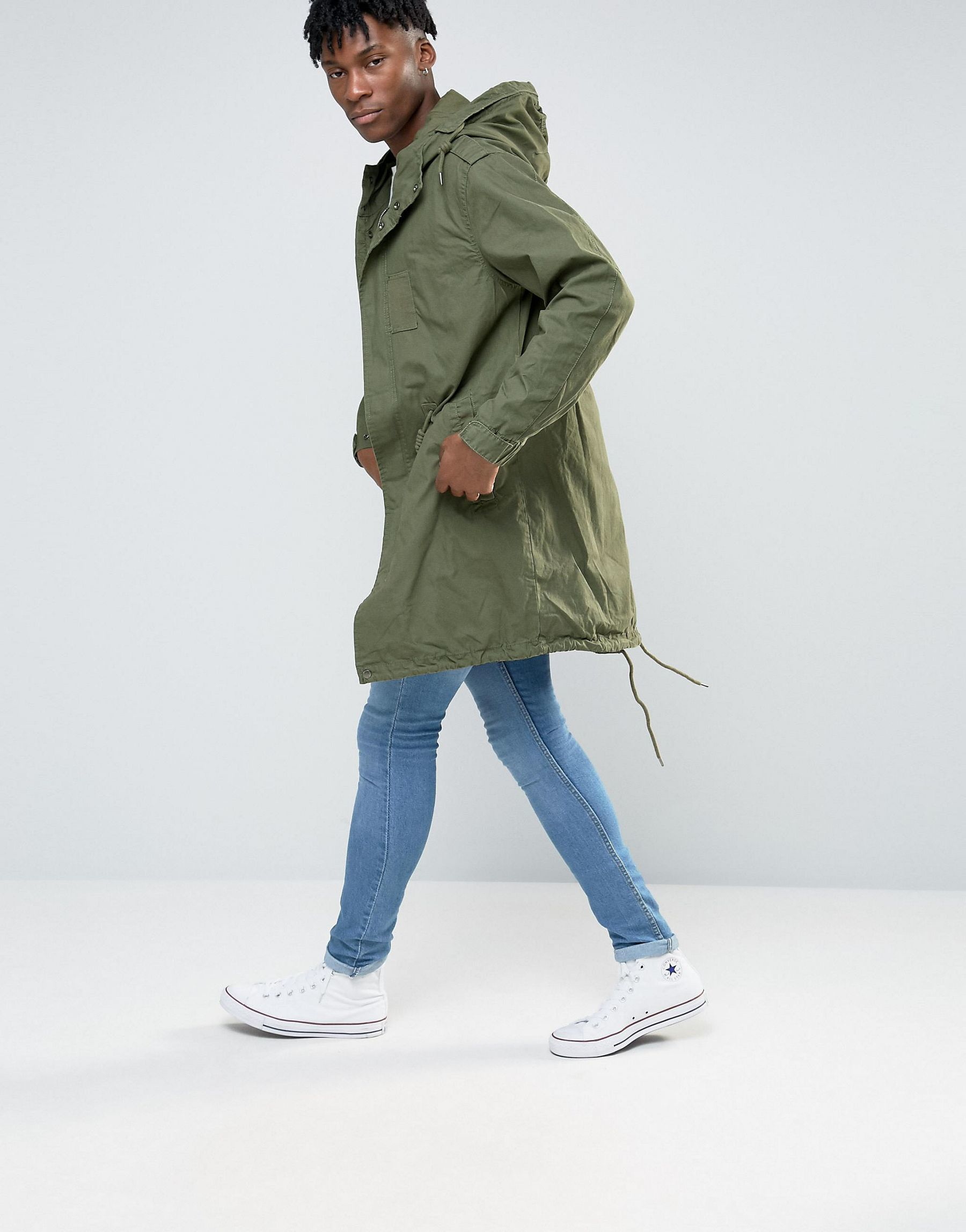 pull and bear parka jacket