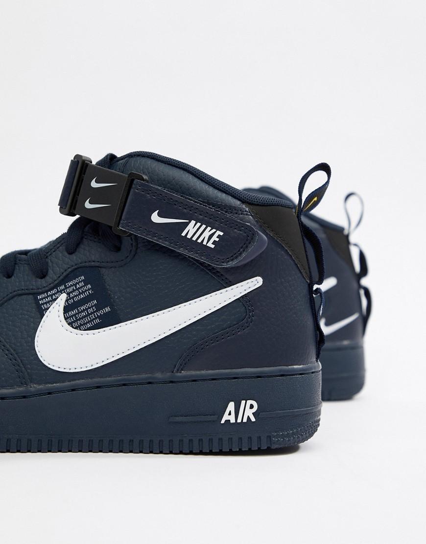 Zapatillas abotinadas color azul marino 804609-403 '07 Air Force 1 Nike de  hombre de color Negro | Lyst