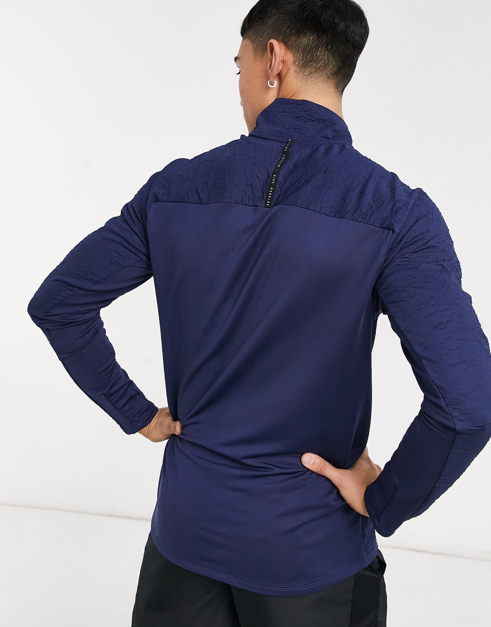 Nike Run Division Element 1/4 Zip Top in Navy (Blue) for Men | Lyst Canada