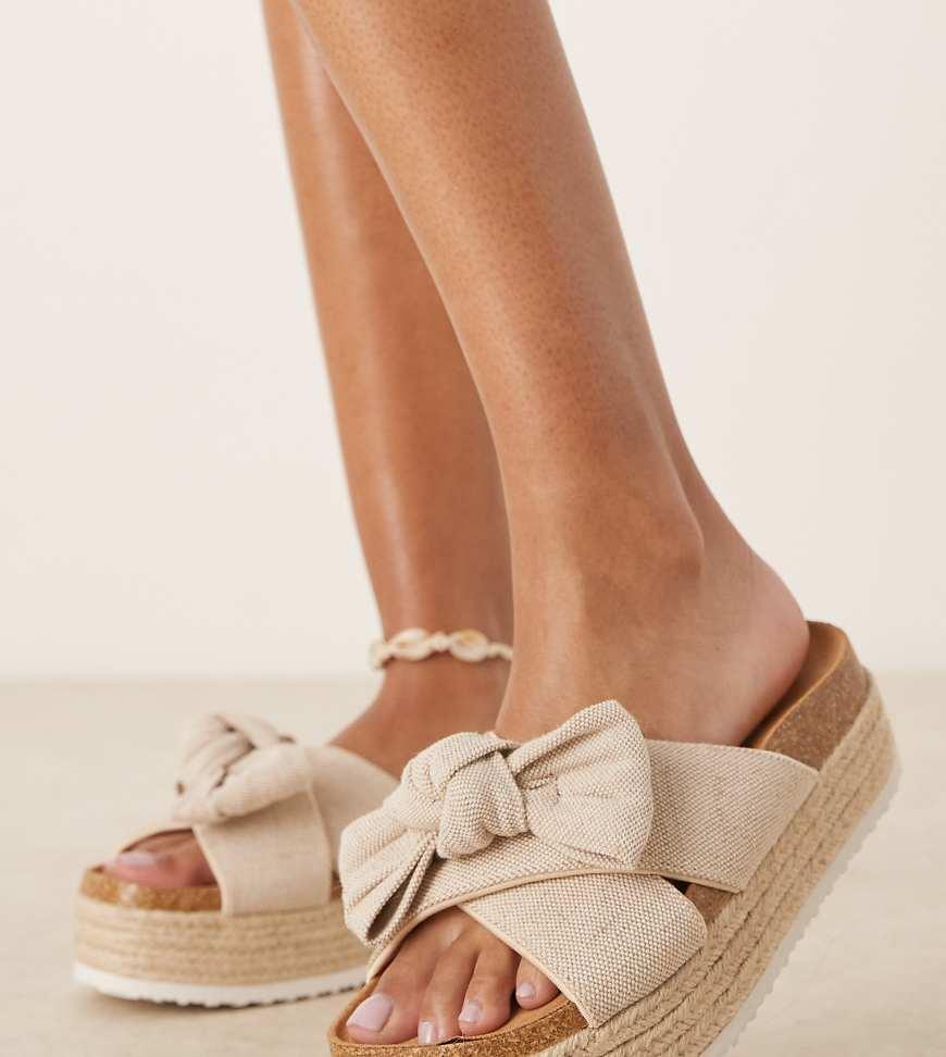 Plataforma Asos Sandalias Mujer Wide Fit Sandalias Naranjas Asos