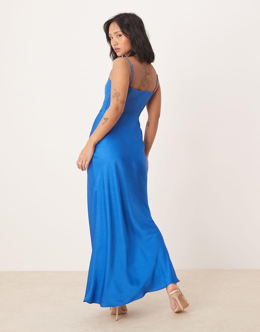 Forever New Square Neck Corset Maxi Dress in Blue | Lyst UK