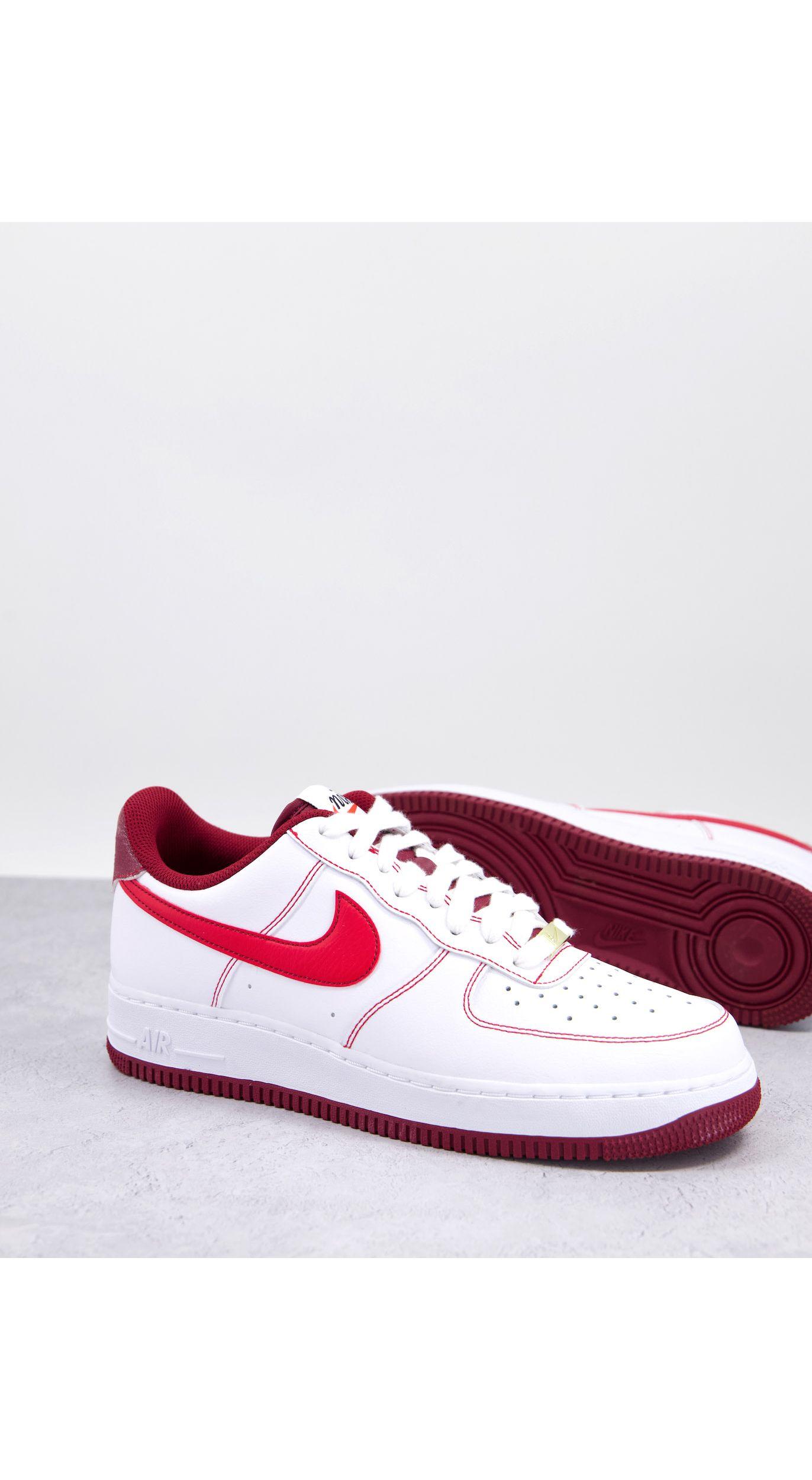 Air force 1 '07 swoosh 50th anniversary - sneakers bianche e rosse di Nike  da Uomo | Lyst