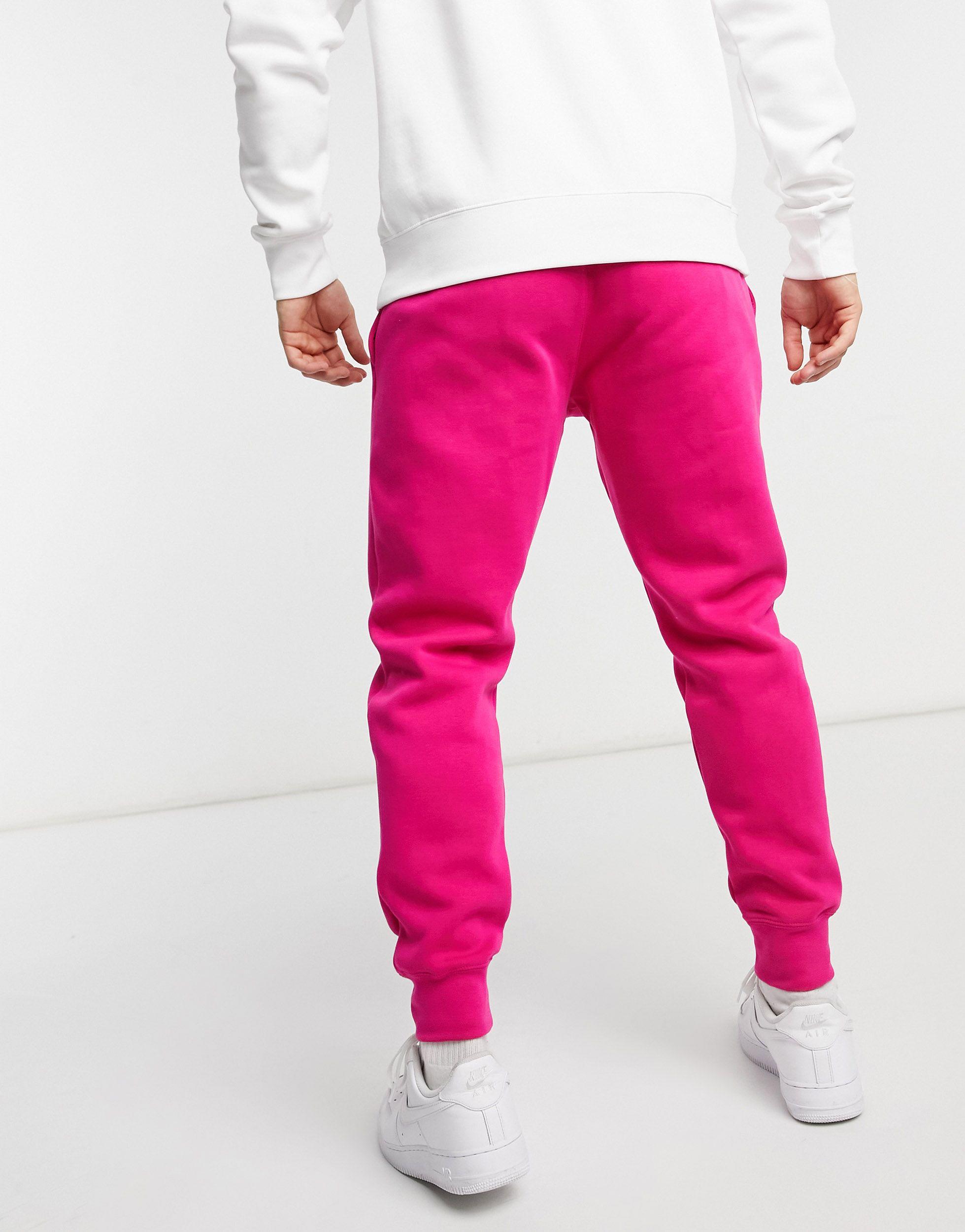 Nike Club Cuffed Sweatpants in Pink for Men | Lyst