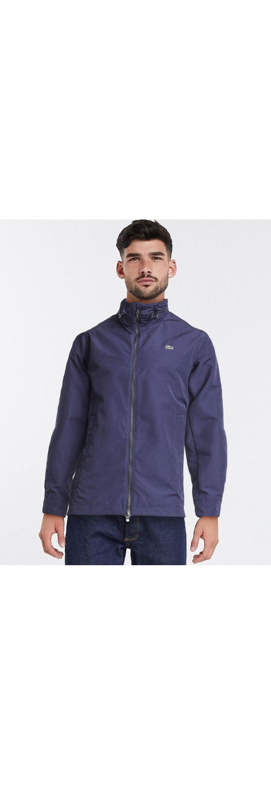 Lacoste – Leichte Jacke mit versteckter Kapuze in Blau für Herren | Lyst DE
