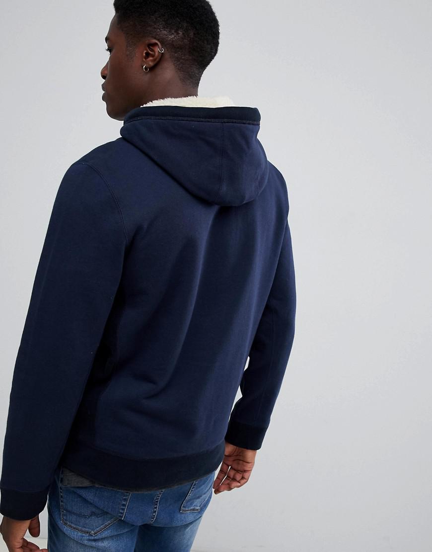 abercrombie navy blue hoodie