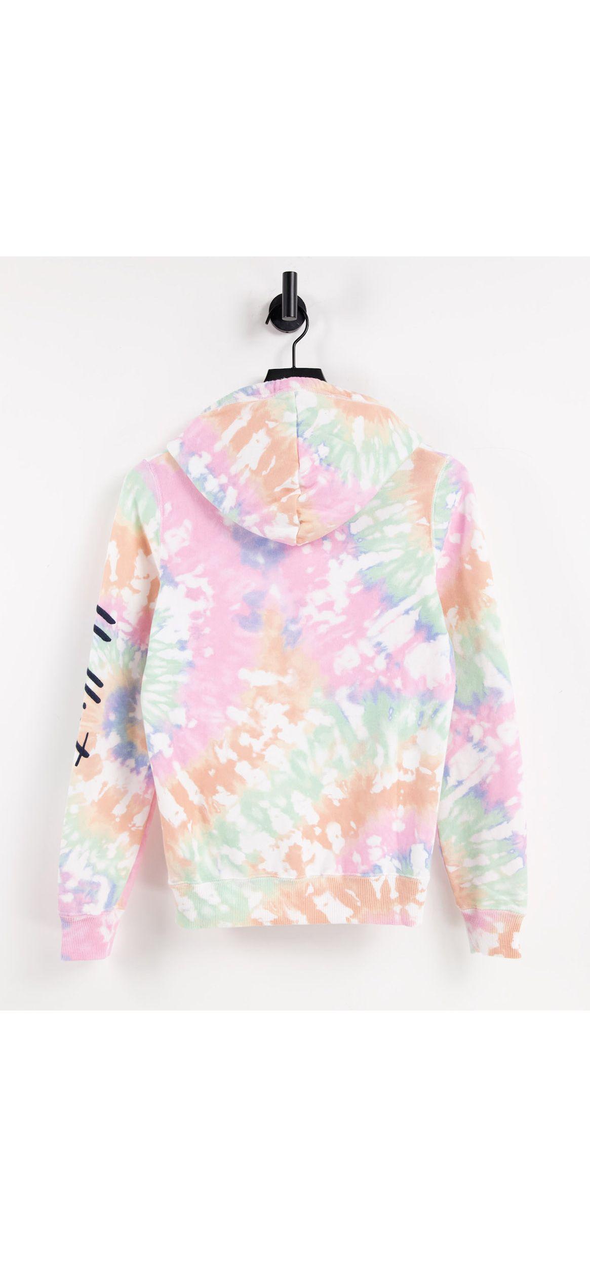 Sweat a capuche effet tie dye a logo Hollister en coloris Rose Lyst