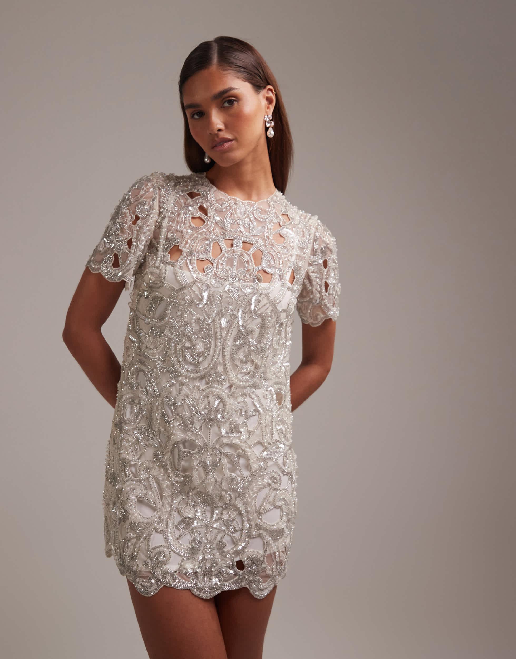 knee length dresses for ladies ASOS DESIGN t-shirt mini dress with lace sleeves in black – ASOS Sample Sale main image 0