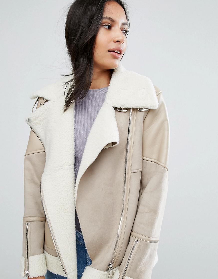 cream aviator jacket