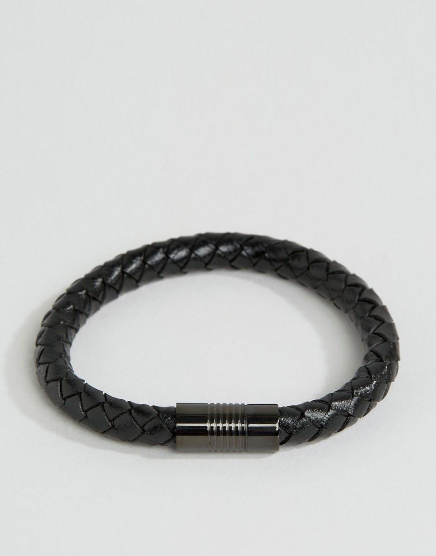 ALDO Leather Braided Bracelet In Black for Men - Lyst