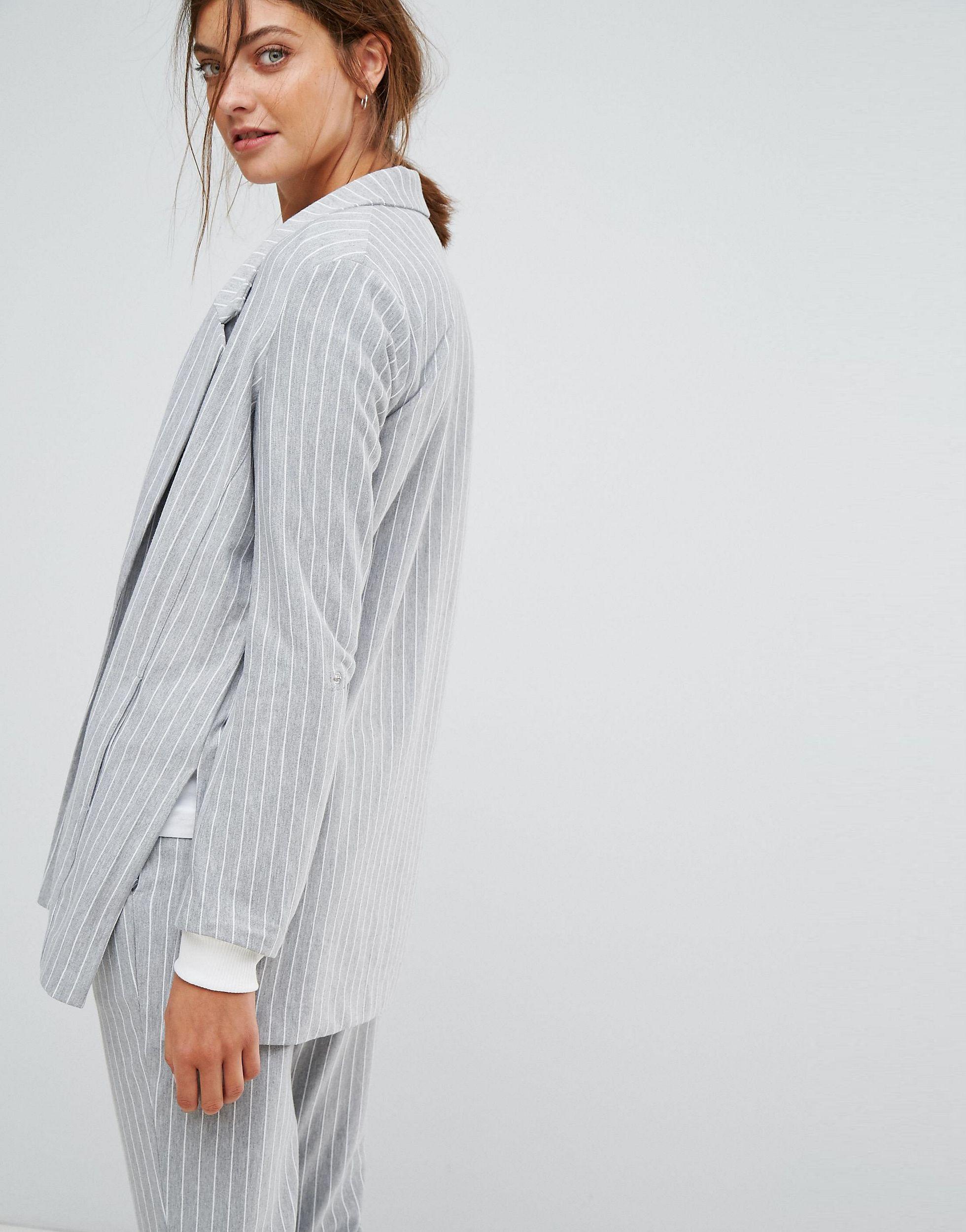 stradivarius striped blazer