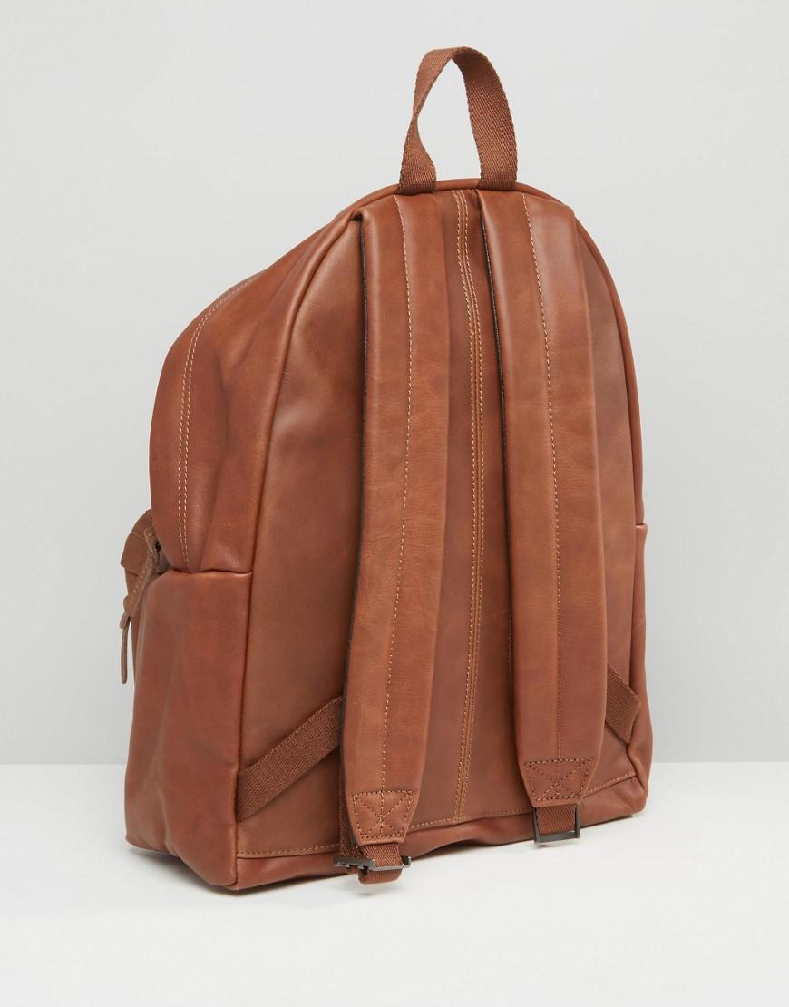 Eastpak Padded Pak'r Leather Backpack In Brown for Men Lyst