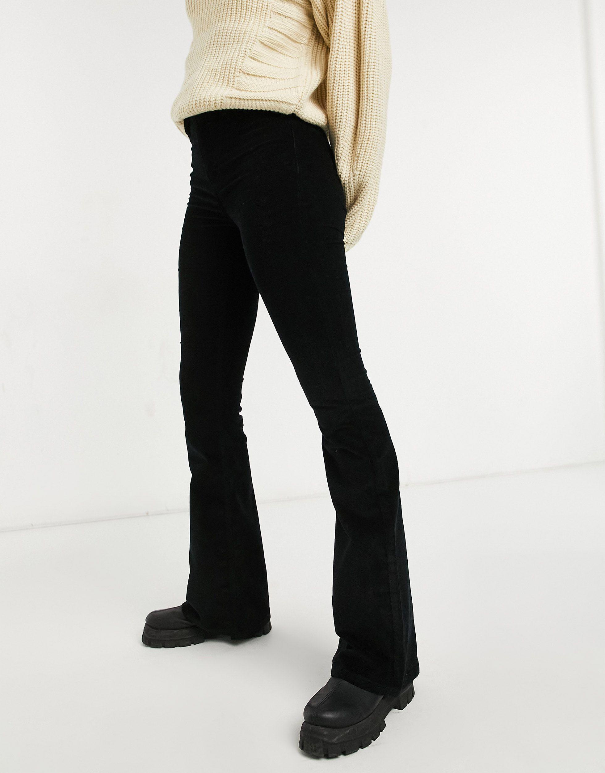 TOPSHOP Denim Cord Jamie Flared Jeans 