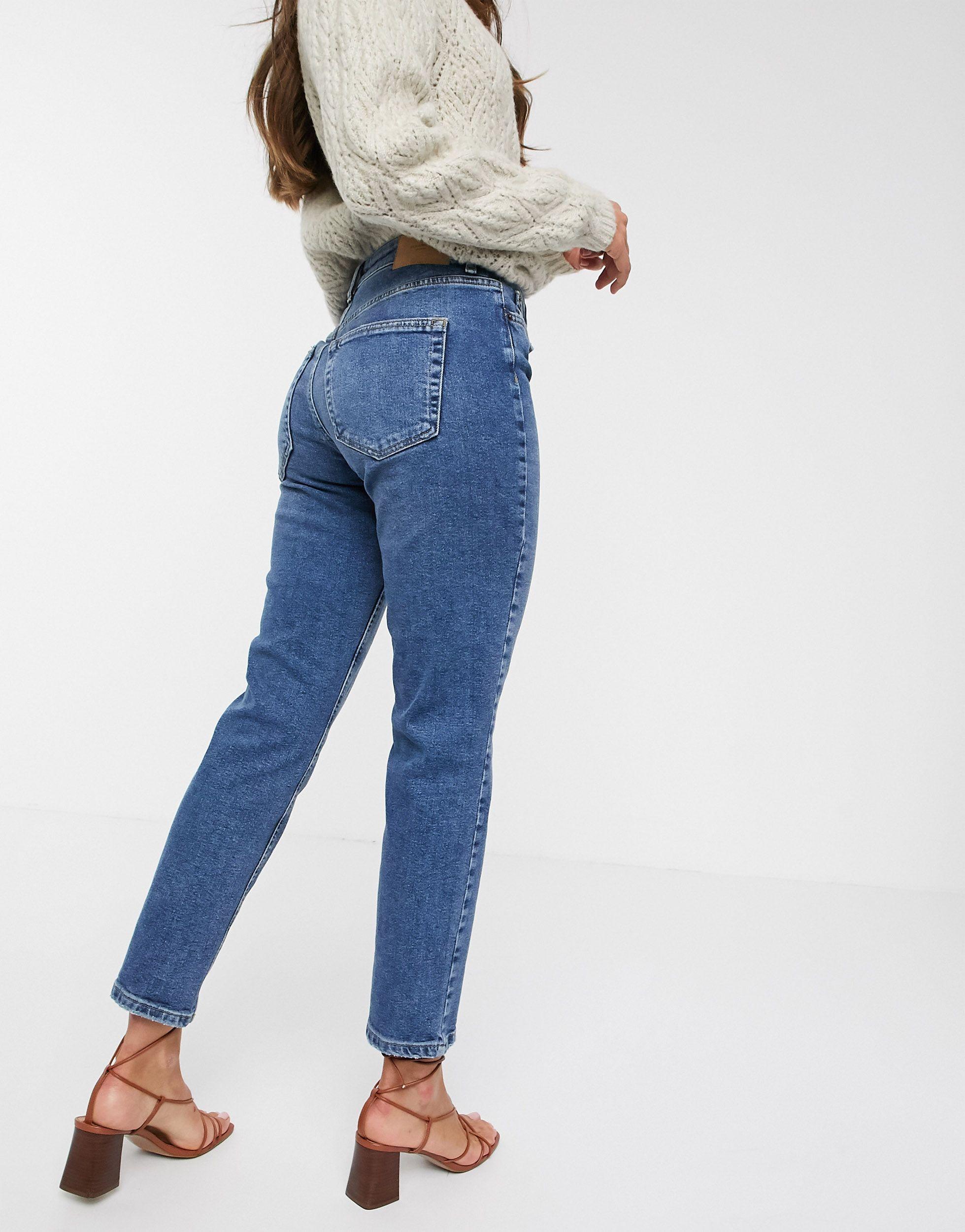 Vero Moda Organic Cotton Straight Leg Jeans in Blue | Lyst