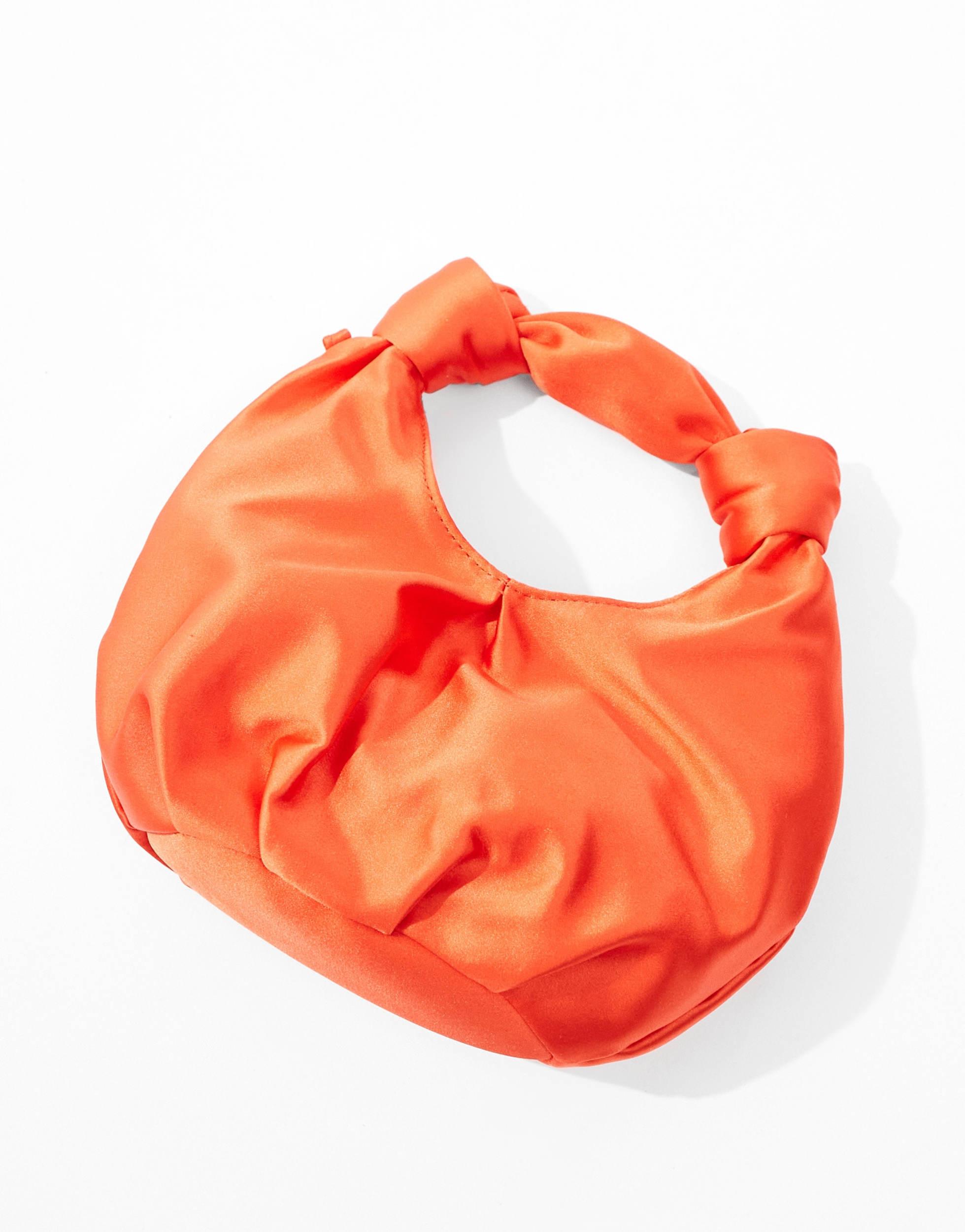 Mango – clutch-tasche aus satin in Rot Lyst DE