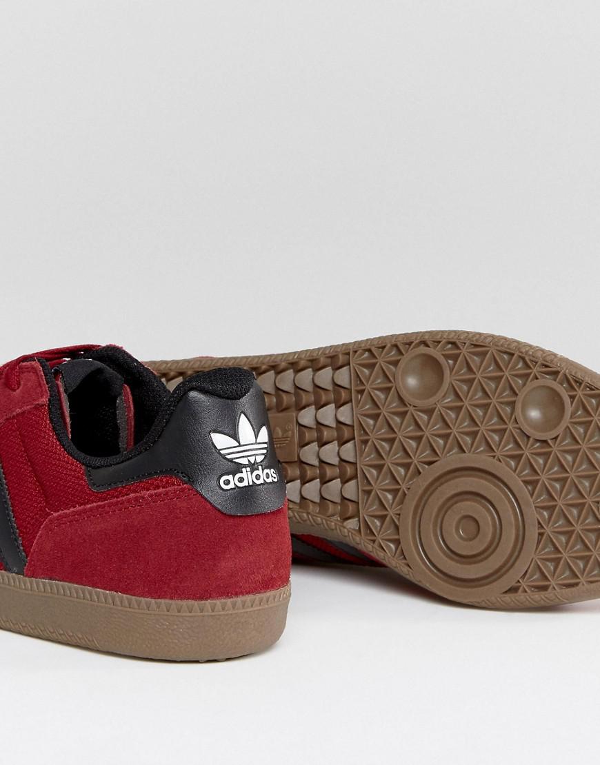 adidas Originals Suede Leonero Sneakers In Burgundy By4054 in Red for Men -  Lyst