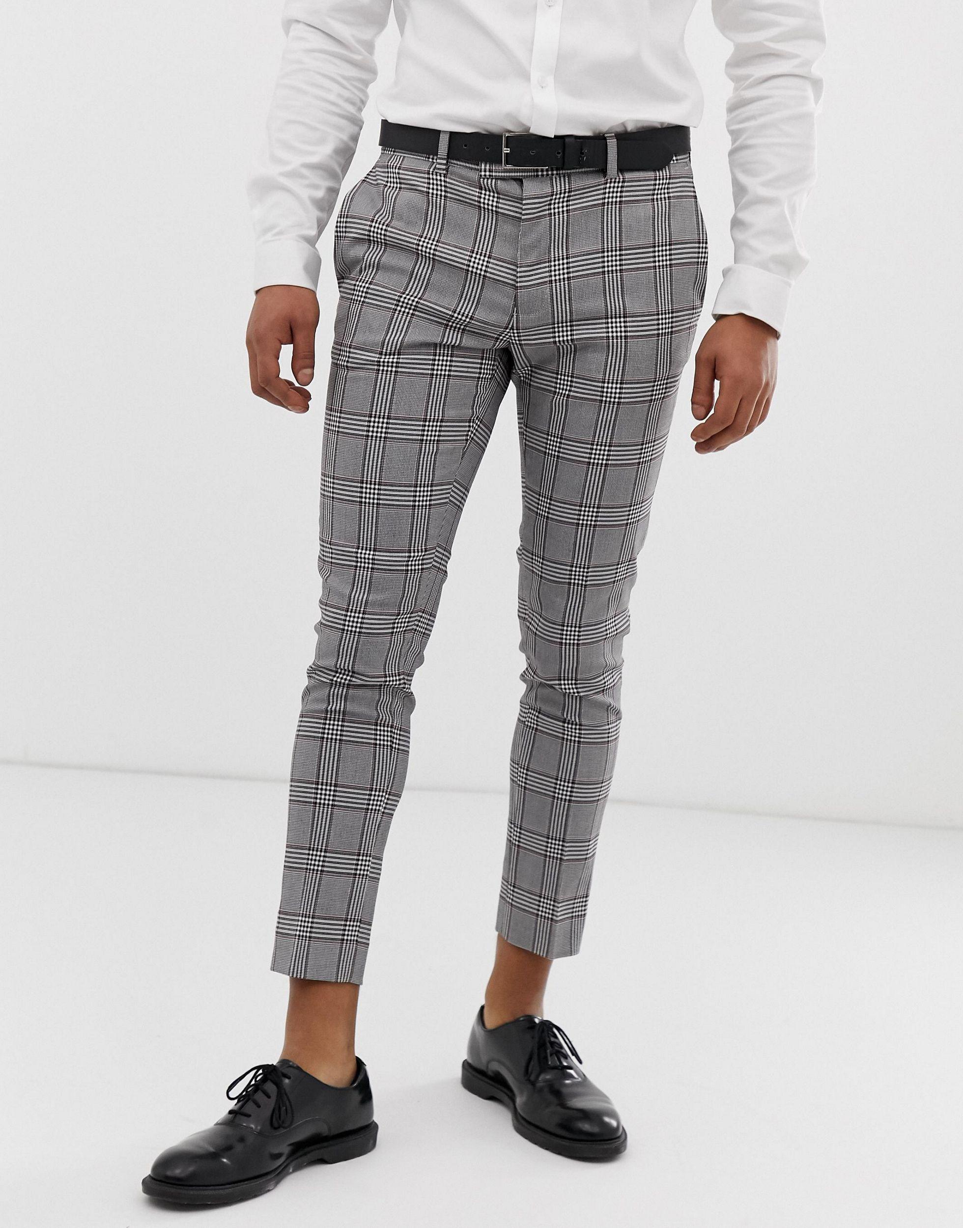 Denim Super Skinny Cropped Smart Pants 