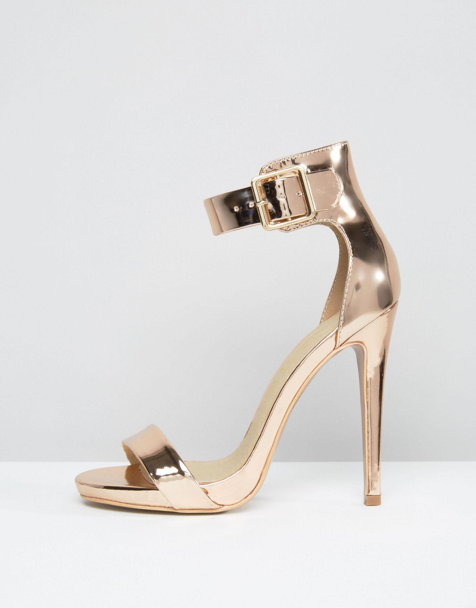 truffle collection rose gold heels
